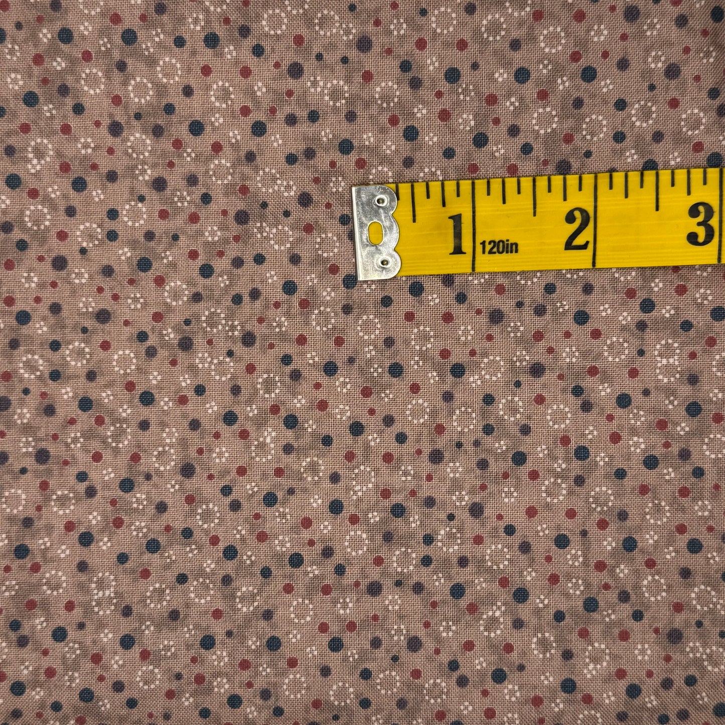 Blue, Pink & Purple Dots Cotton: 2 yds