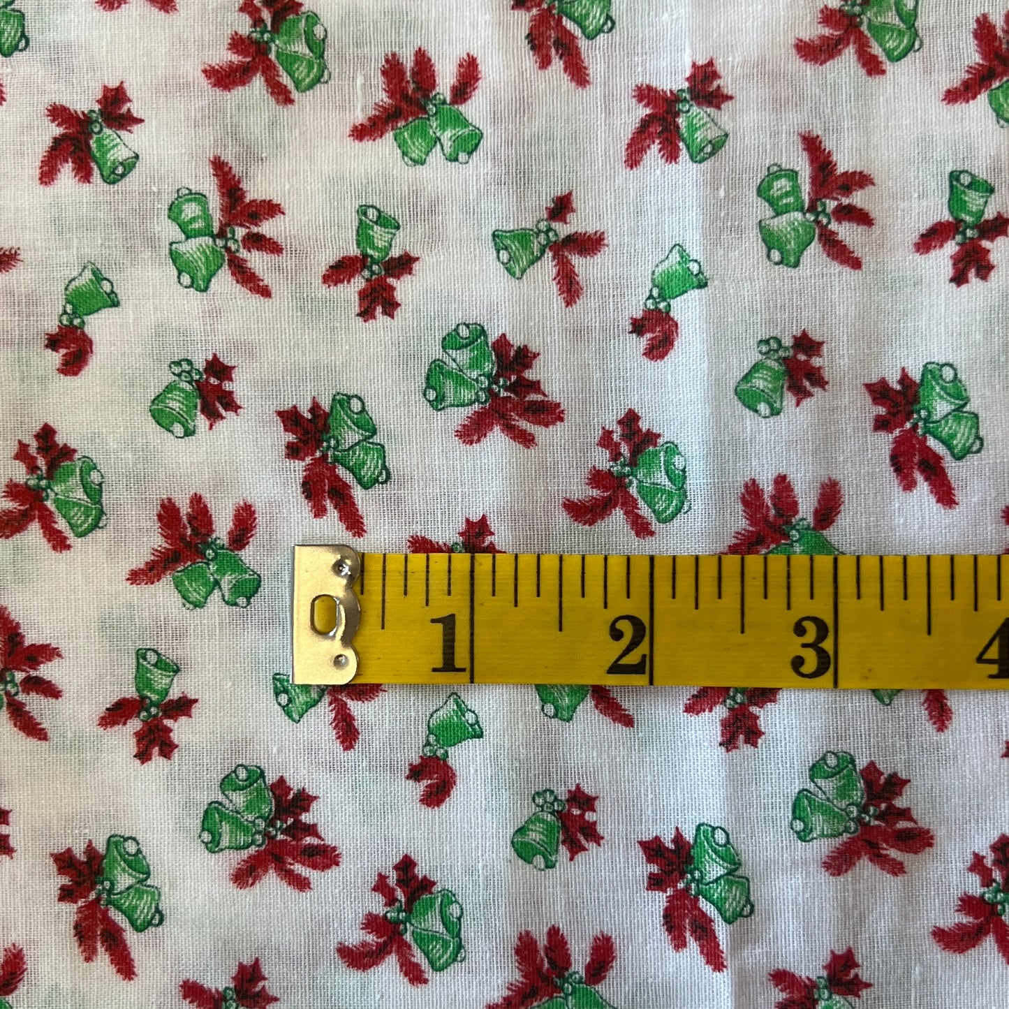 Green Bells & Bows Cotton: 2 yds