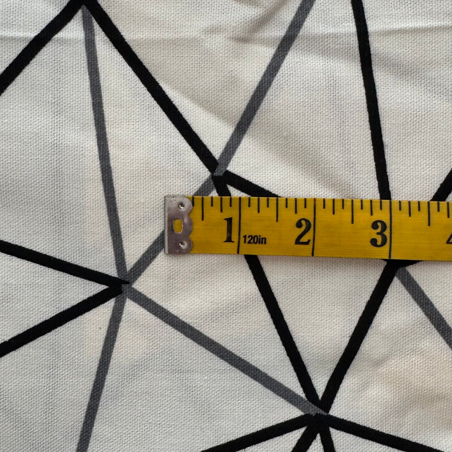 Black & Grey Triangles Home Decor Fabric: 1 yd