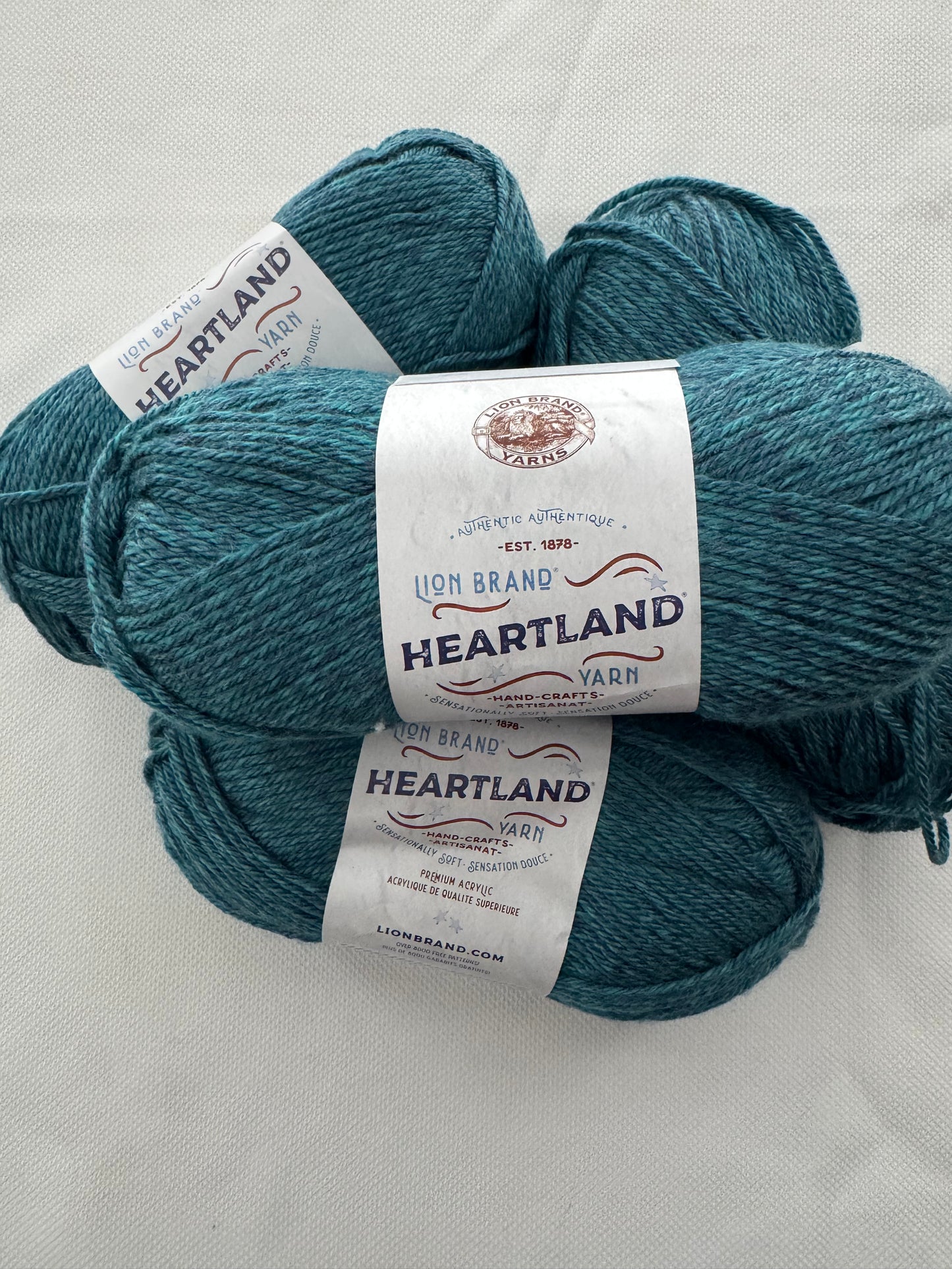 Lion Brand Heartland Yarn in Glacier Bay: 4 Skeins