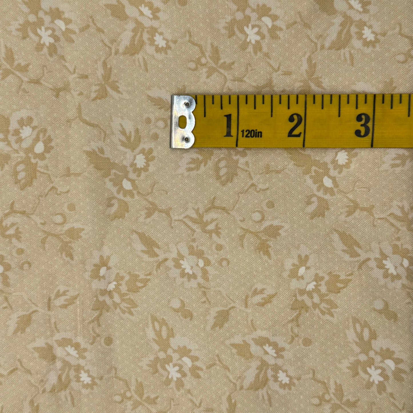 Two-Tone Cream Subtle Floral Cotton: 1.75 yds