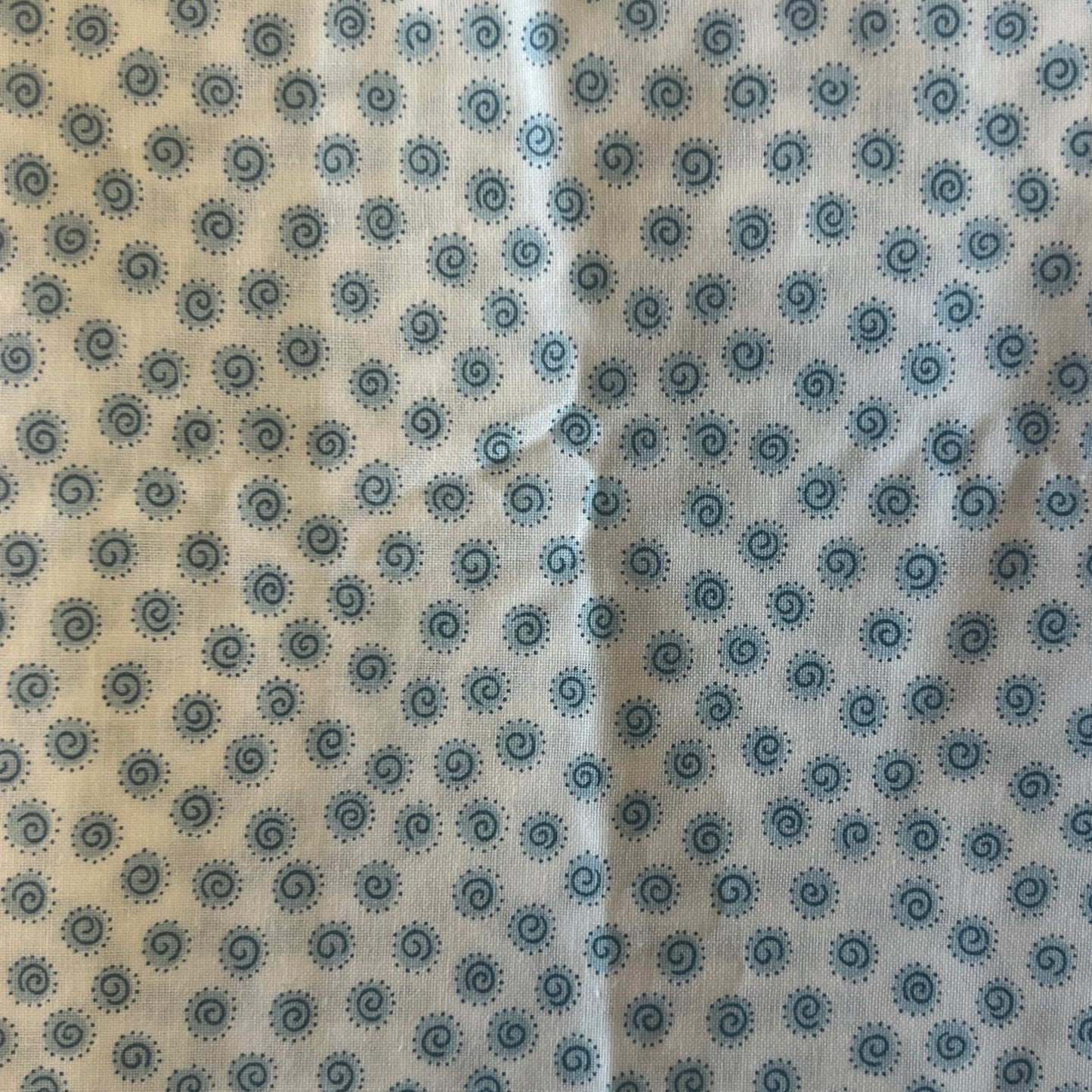 Blue Swirls Cotton: 1 yd
