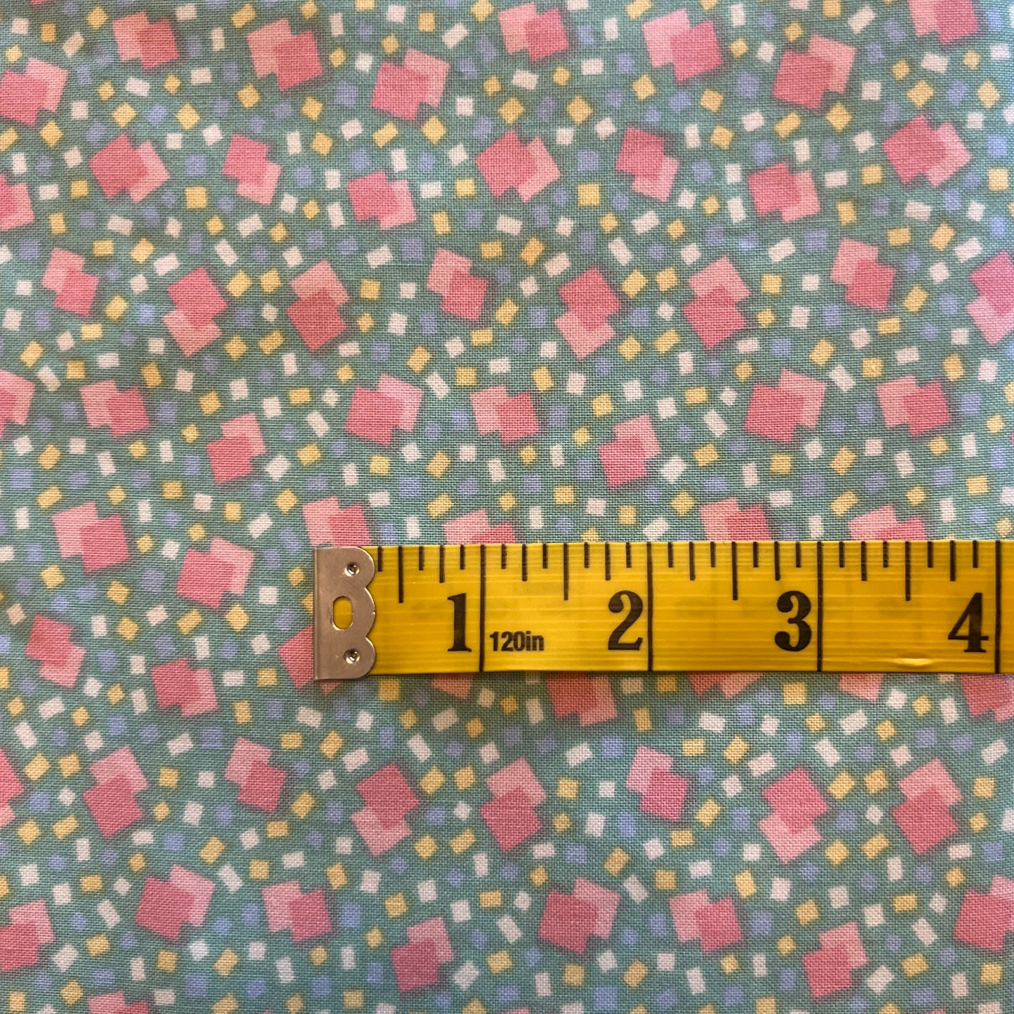 Multi-Colored Squares Cotton: 4 yds