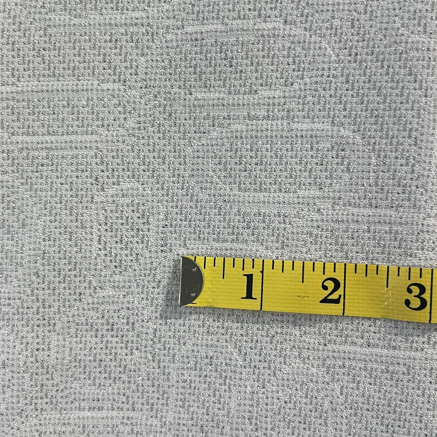 White & Gray Metallic Retro Knit: 1.5 yds