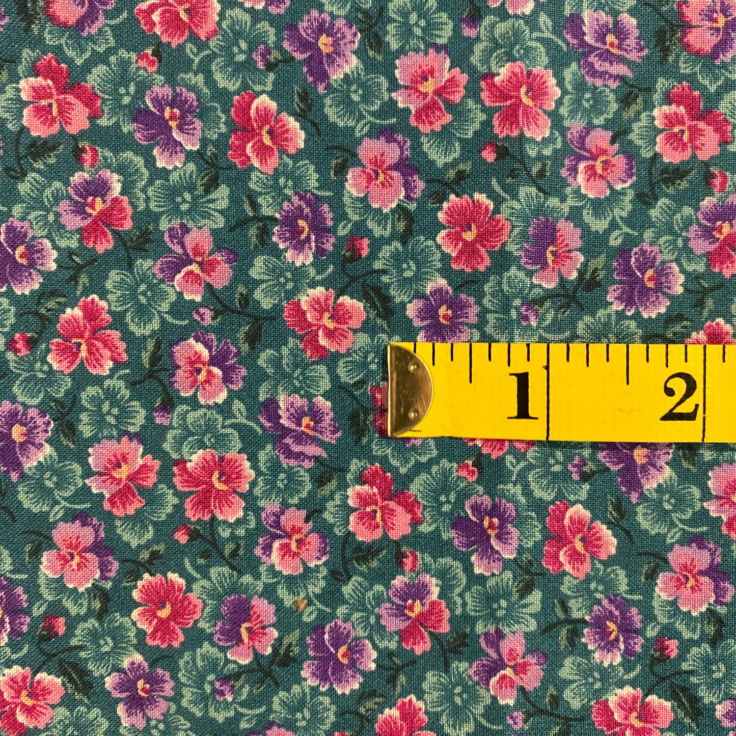 Mauve & Purple Floral Cotton: 2 yds