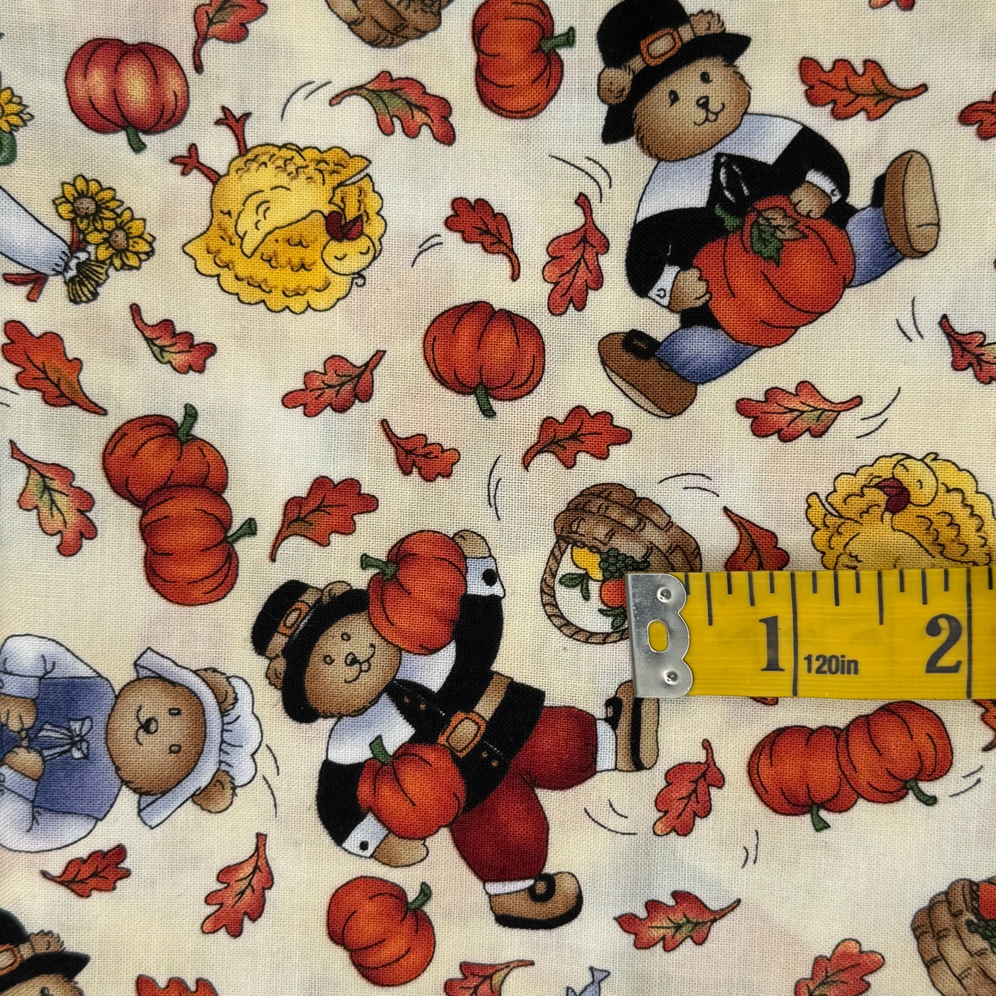 Autumn Bears Cotton: 1 yd