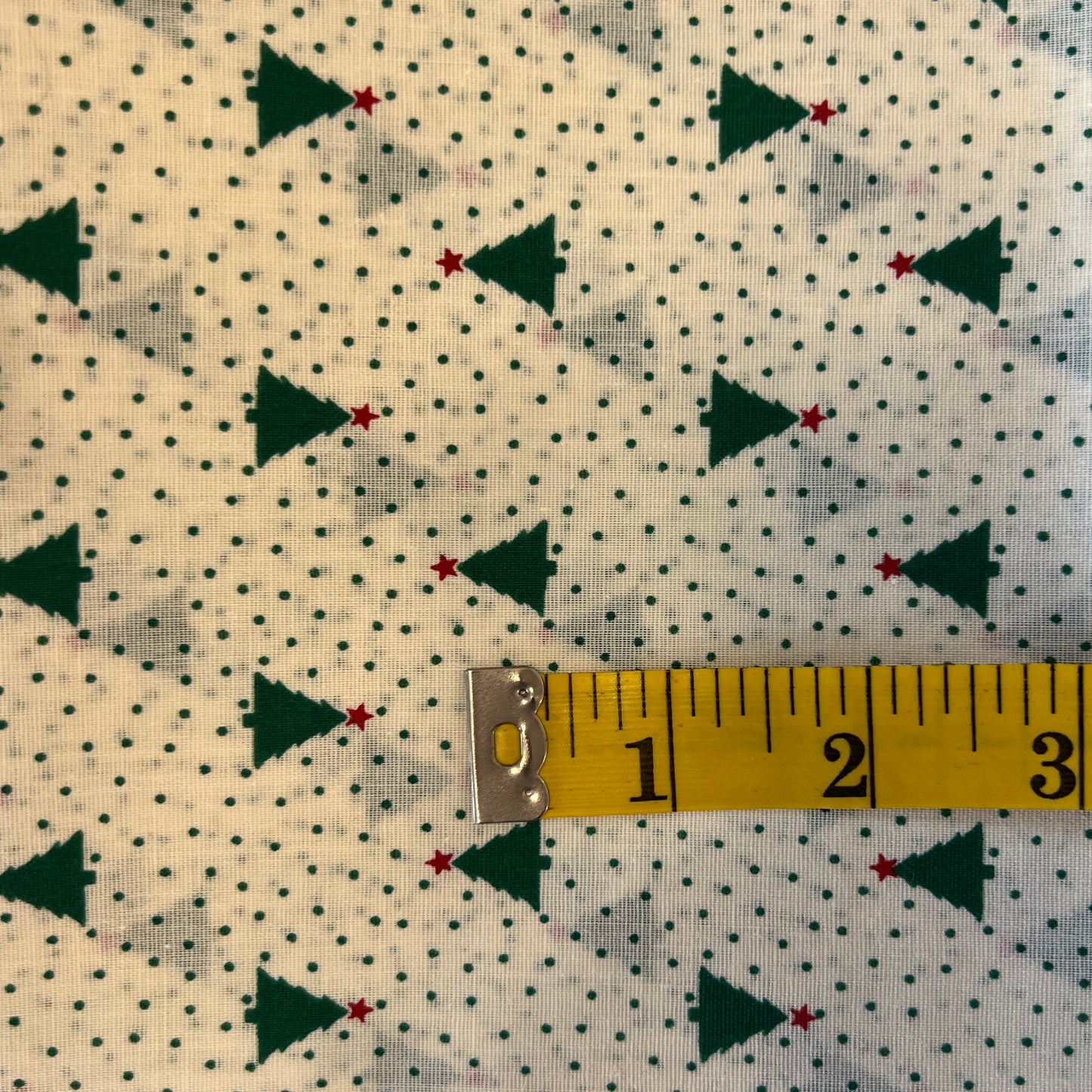 Christmas Tree Starched Cotton: 1 yd