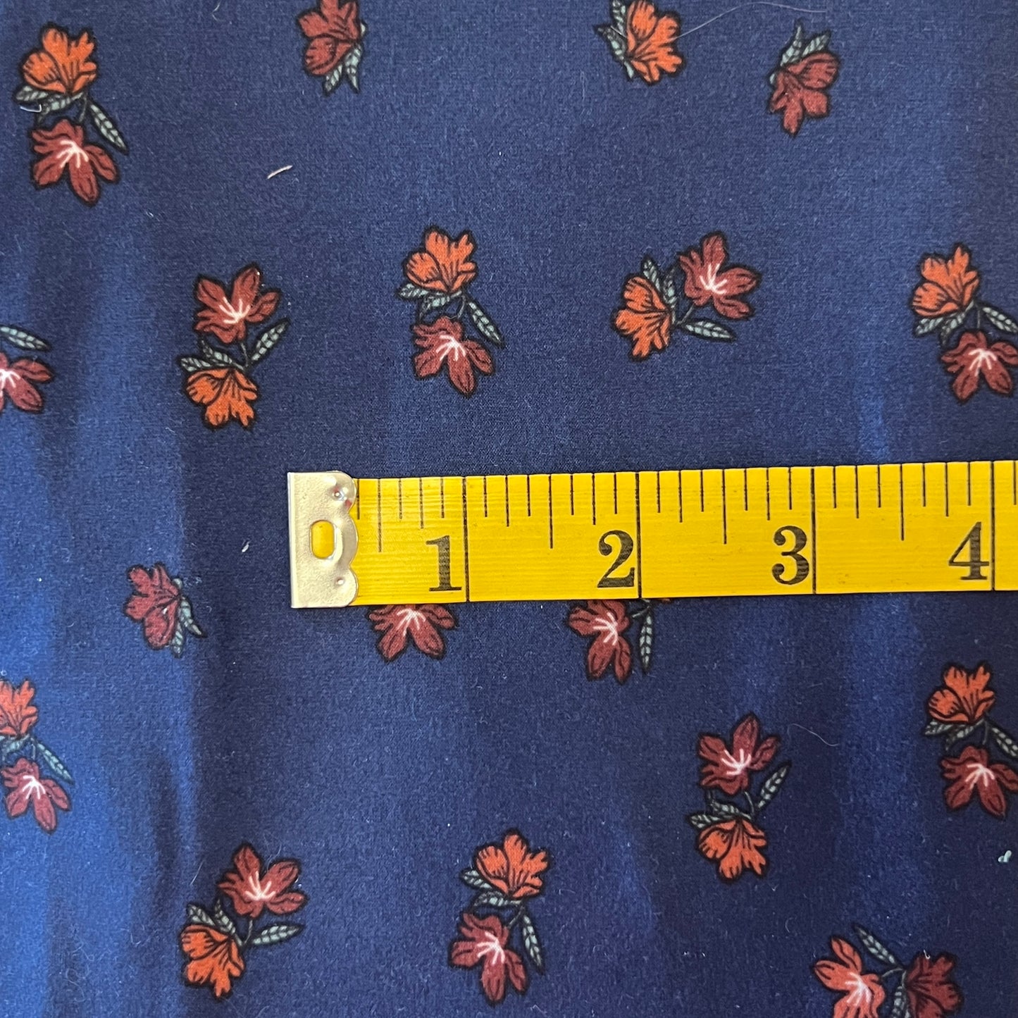 Blue Floral Stretch Jersey: 2.5 yds