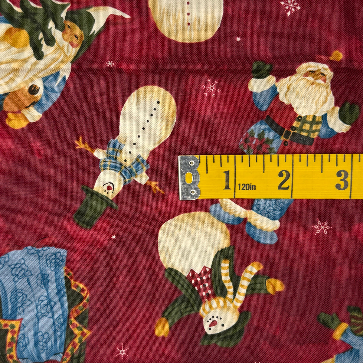 Snowmen & Santa Cotton: 1 yd
