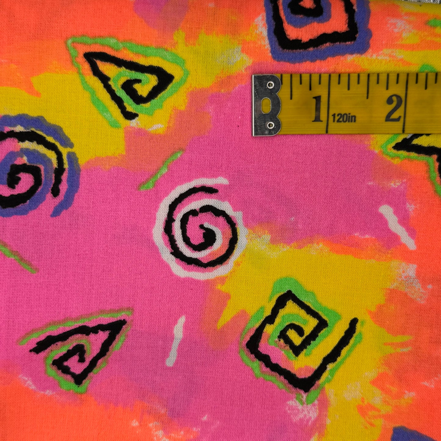 Funky Neon Print Cotton Blend: 1.5 yds