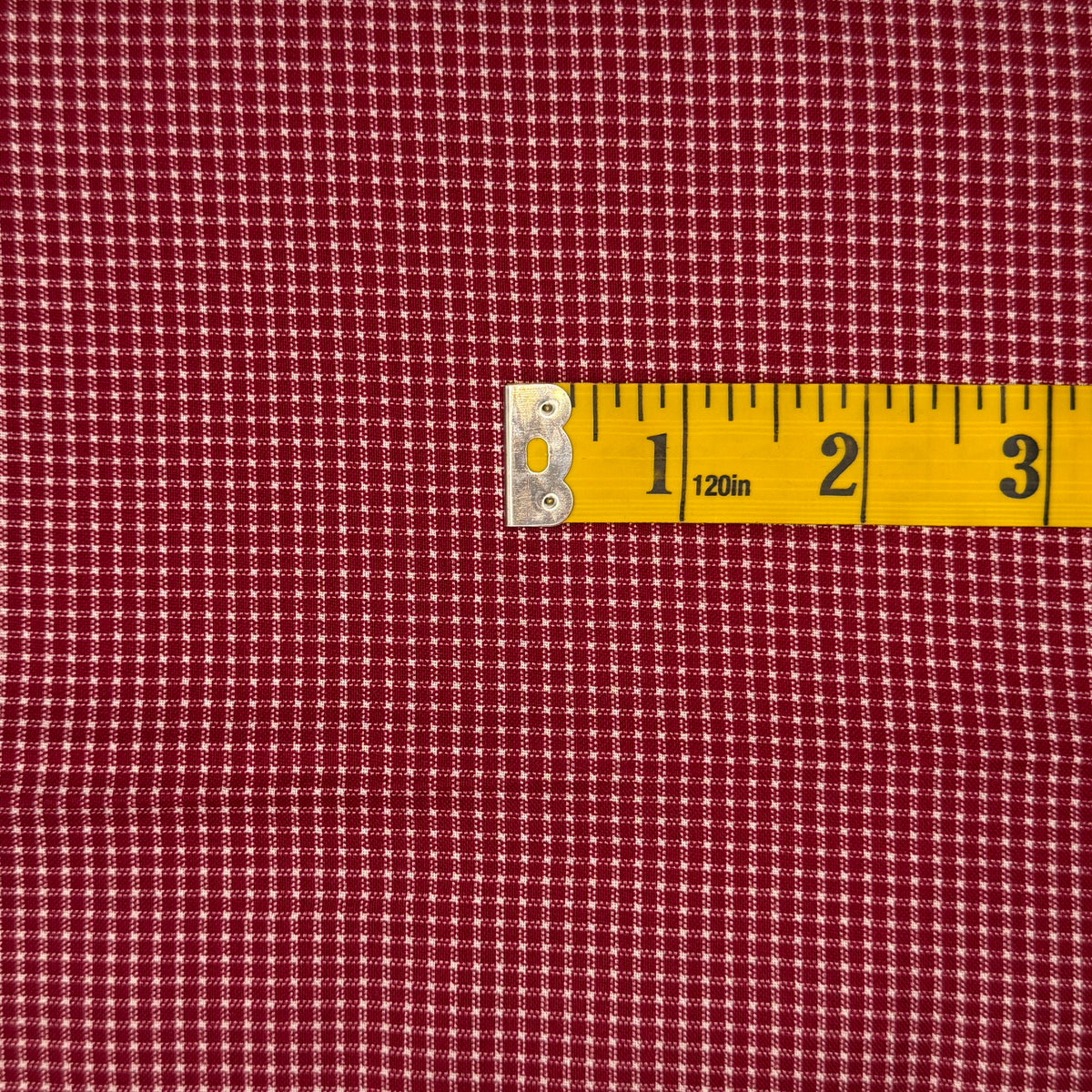 Red & White Checkered Cotton: 2.75 yds