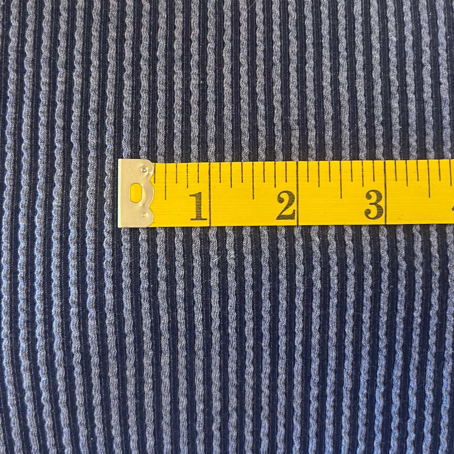Blue Two-Tone Ribbed Knit: 2 yds