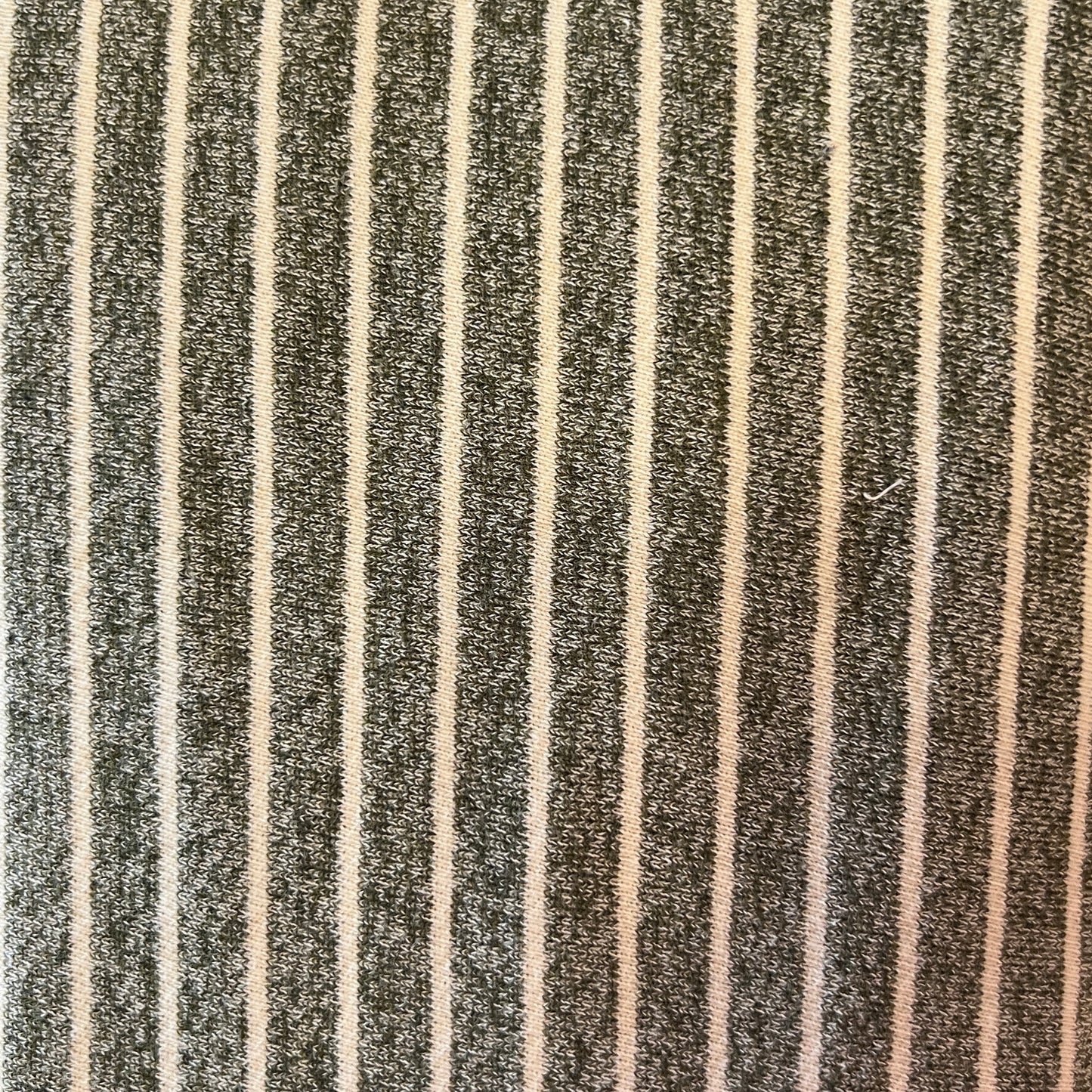 Green With White Stripe Stretch Knit: 2 yds