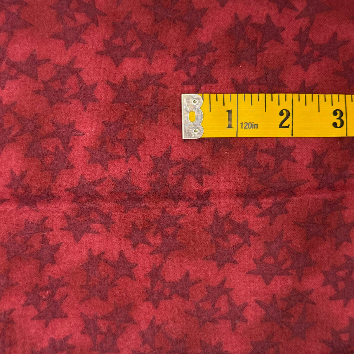 Red Subtle Stars Flannel: 1 yd
