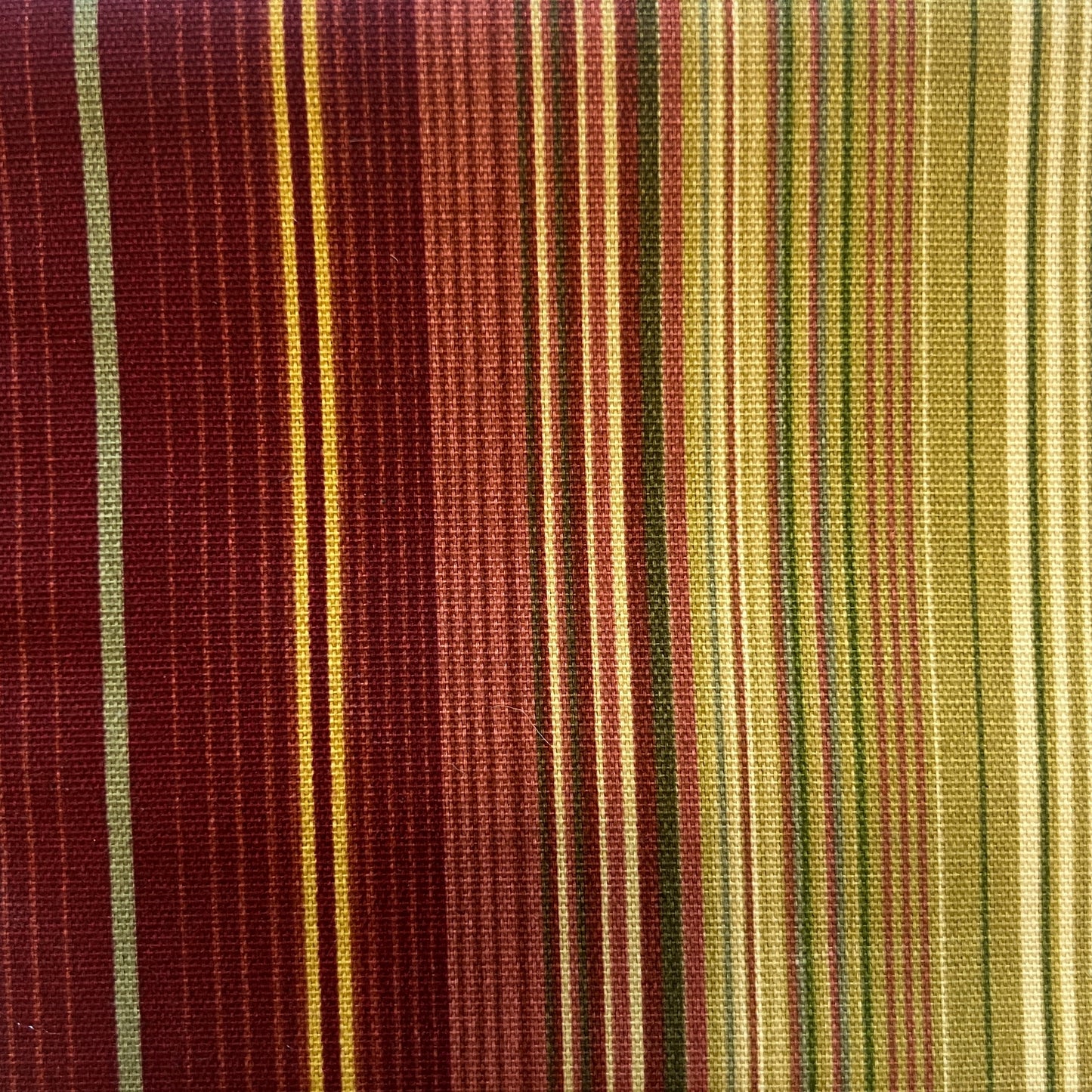 Green & Red Striped Upholstery: 1.25 yds