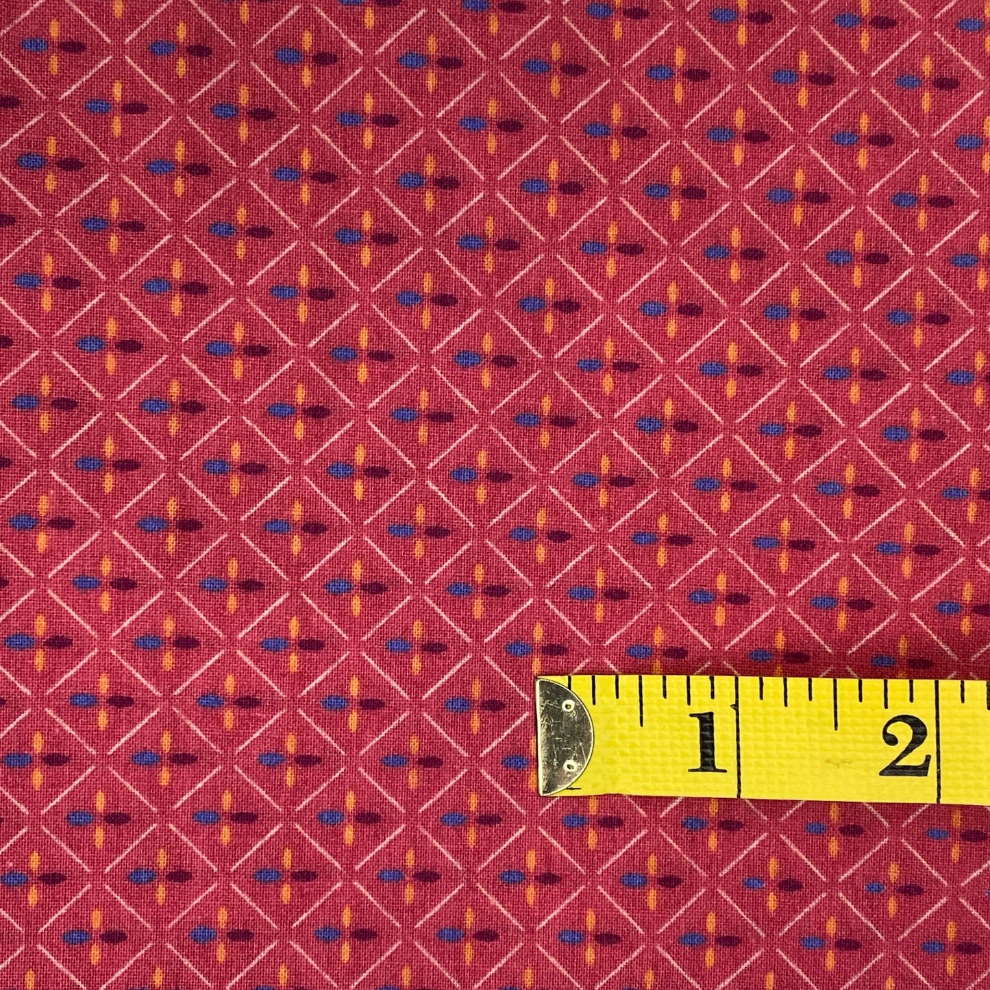 Pink Geometric Cotton: 3 yds