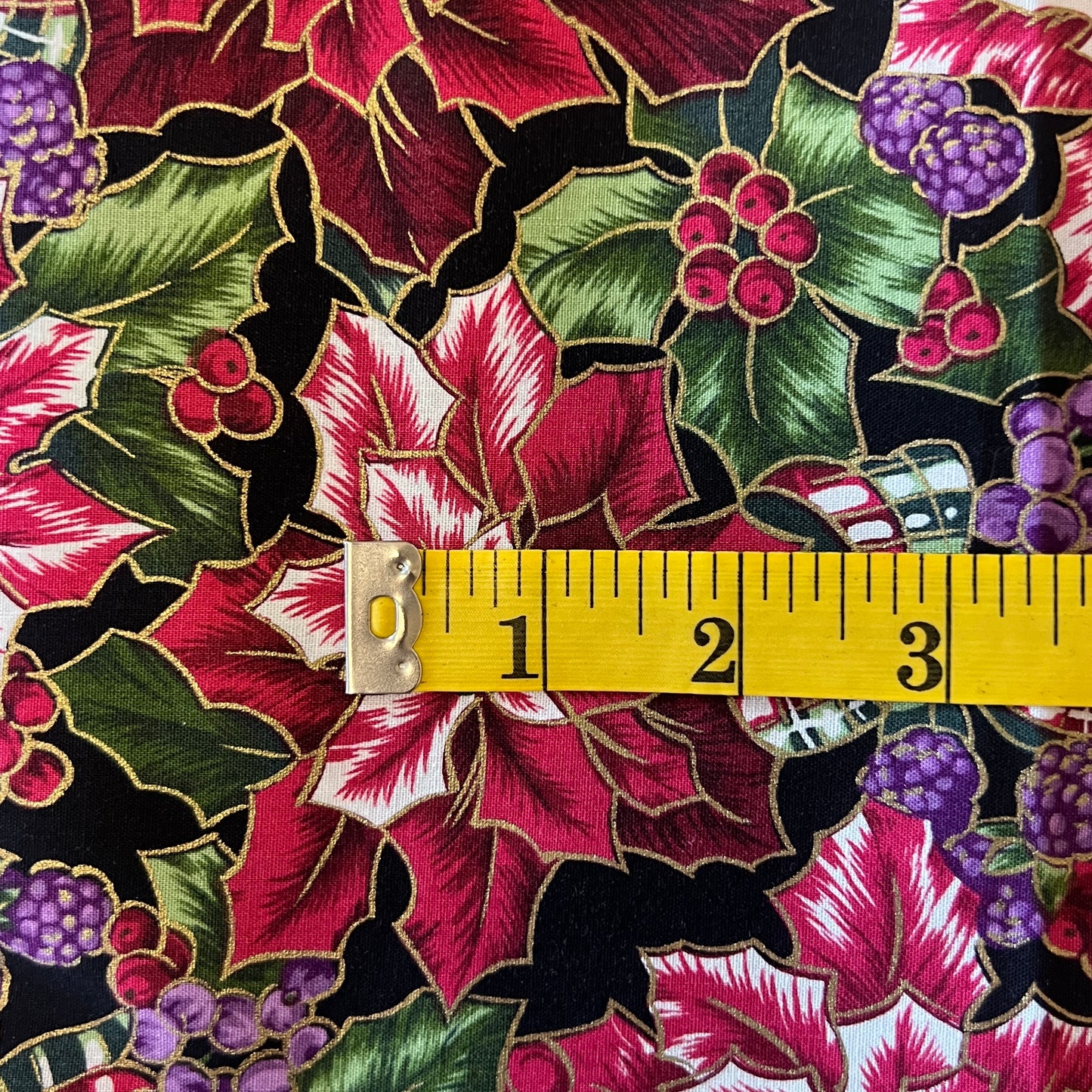 Pink & Purple Poinsettia Cotton: 2 yds