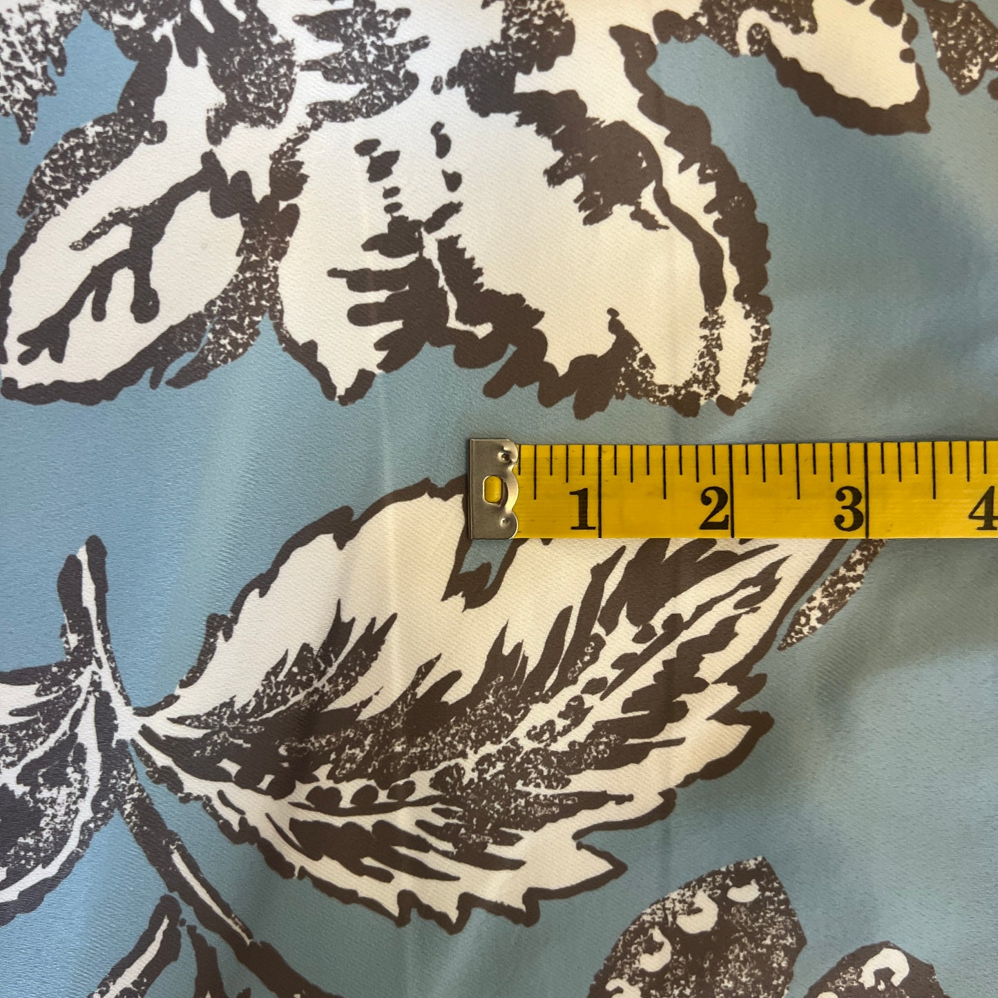 Sky Blue, Gray & White Floral Home Decor 5.5 yds