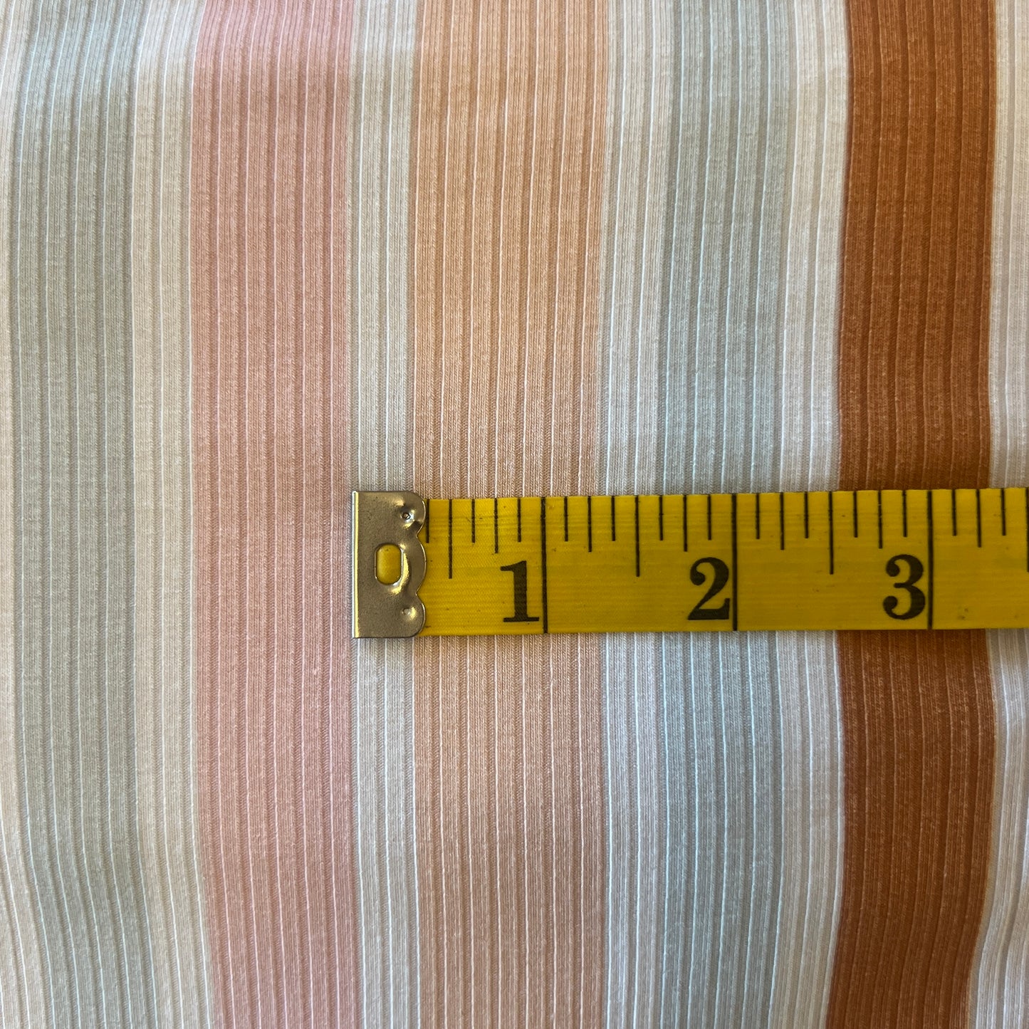 Rainbow Stripe Ribbed Knit: 2 yds