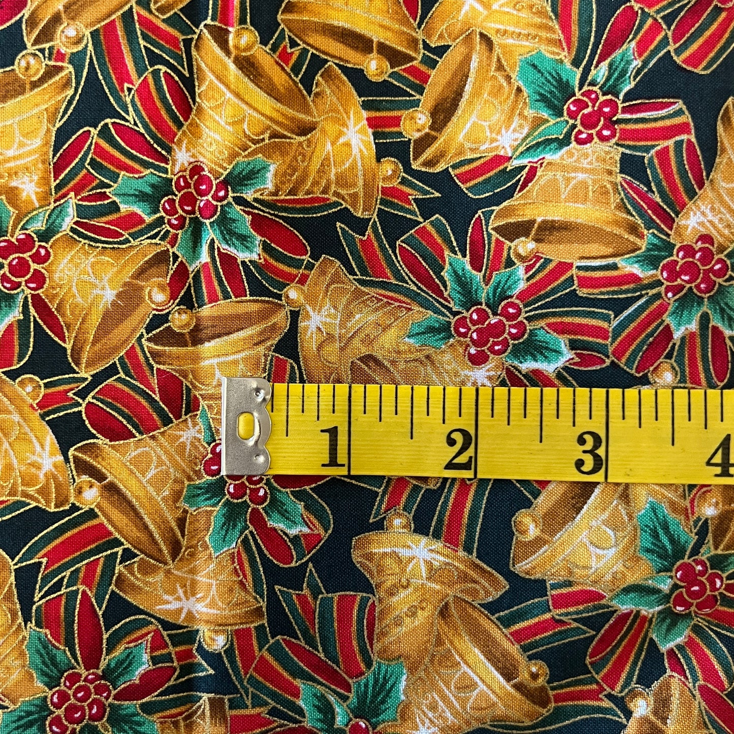 Copper Bells & Bows Cotton: 2 yds