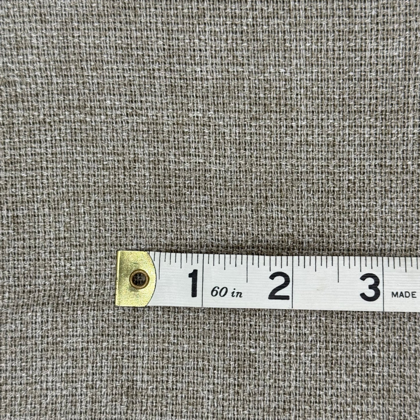Tan/Gray Loose Weave Home Decor Cotton Blend: 2 yds