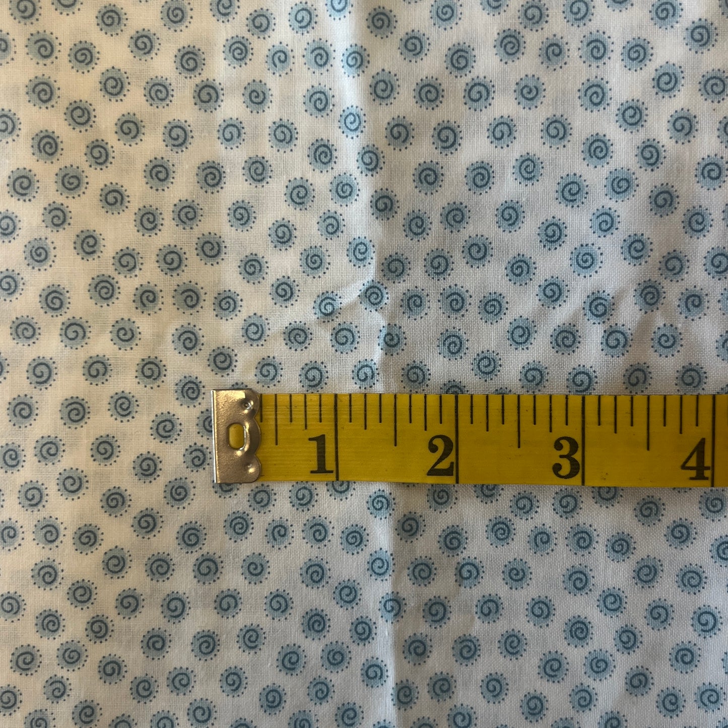 Blue Swirls Cotton: 1 yd