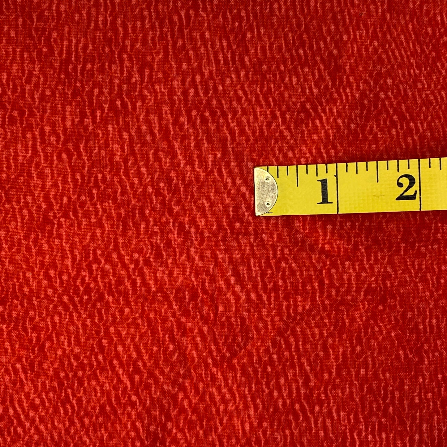 Orange Red Squiggles Cotton: 1 yd