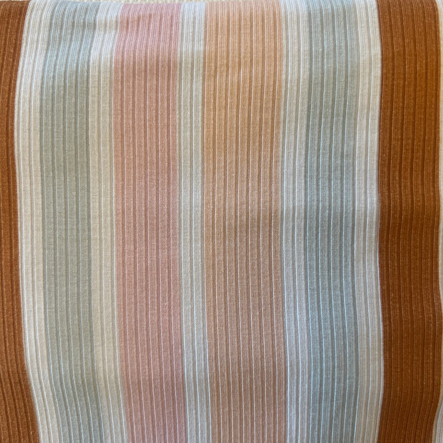 Rainbow Stripe Ribbed Knit: 2 yds