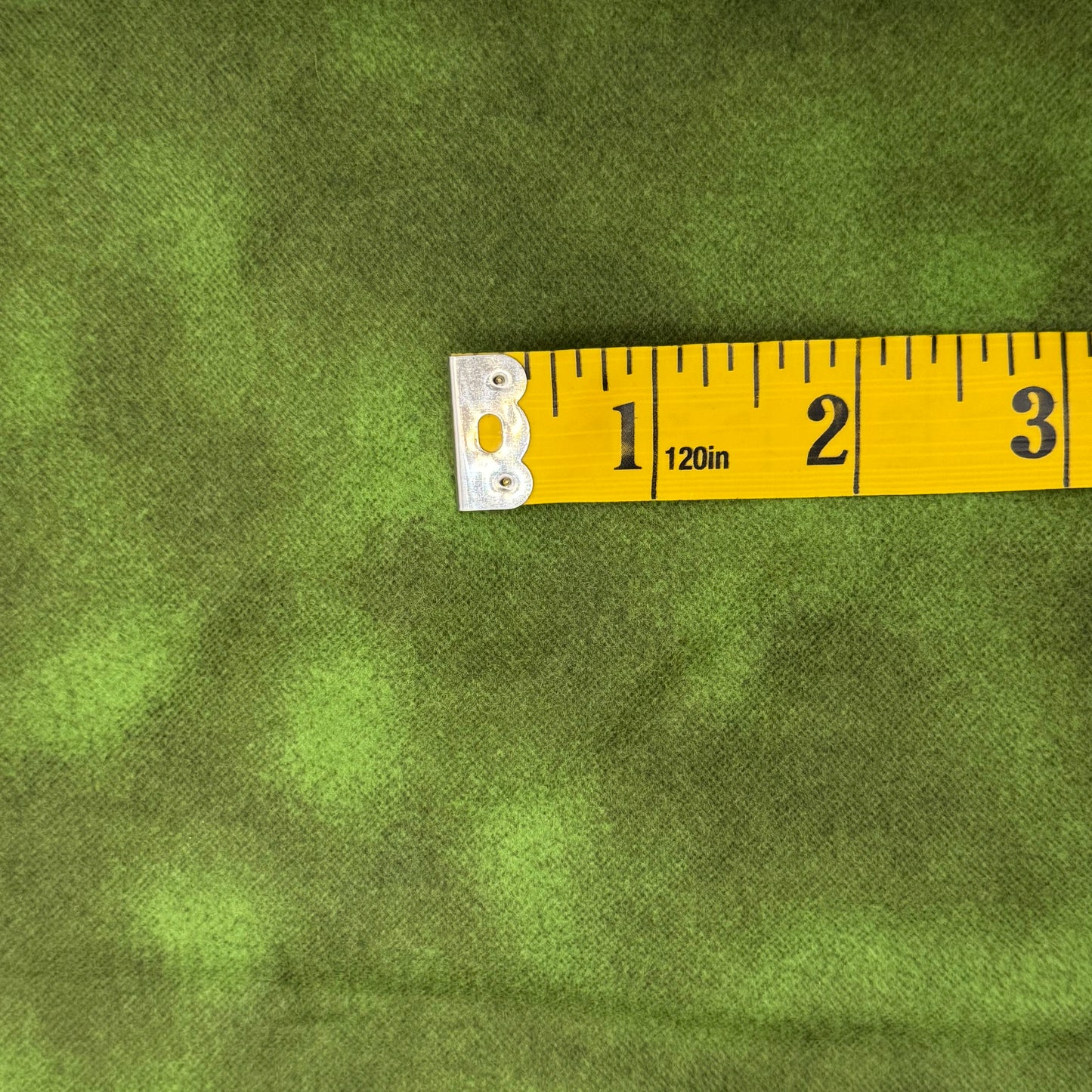 Two Tone Green Brushed Cotton Blend: 2 yds