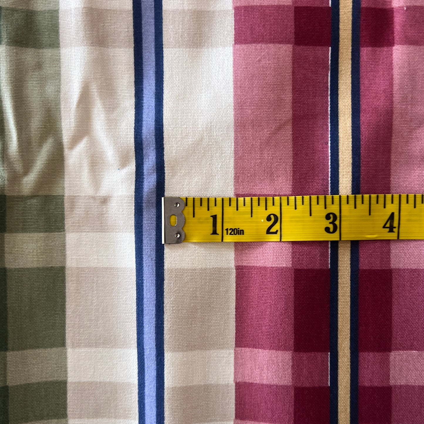 Red, Blue & Green Plaid Cotton Canvas: 3 yds
