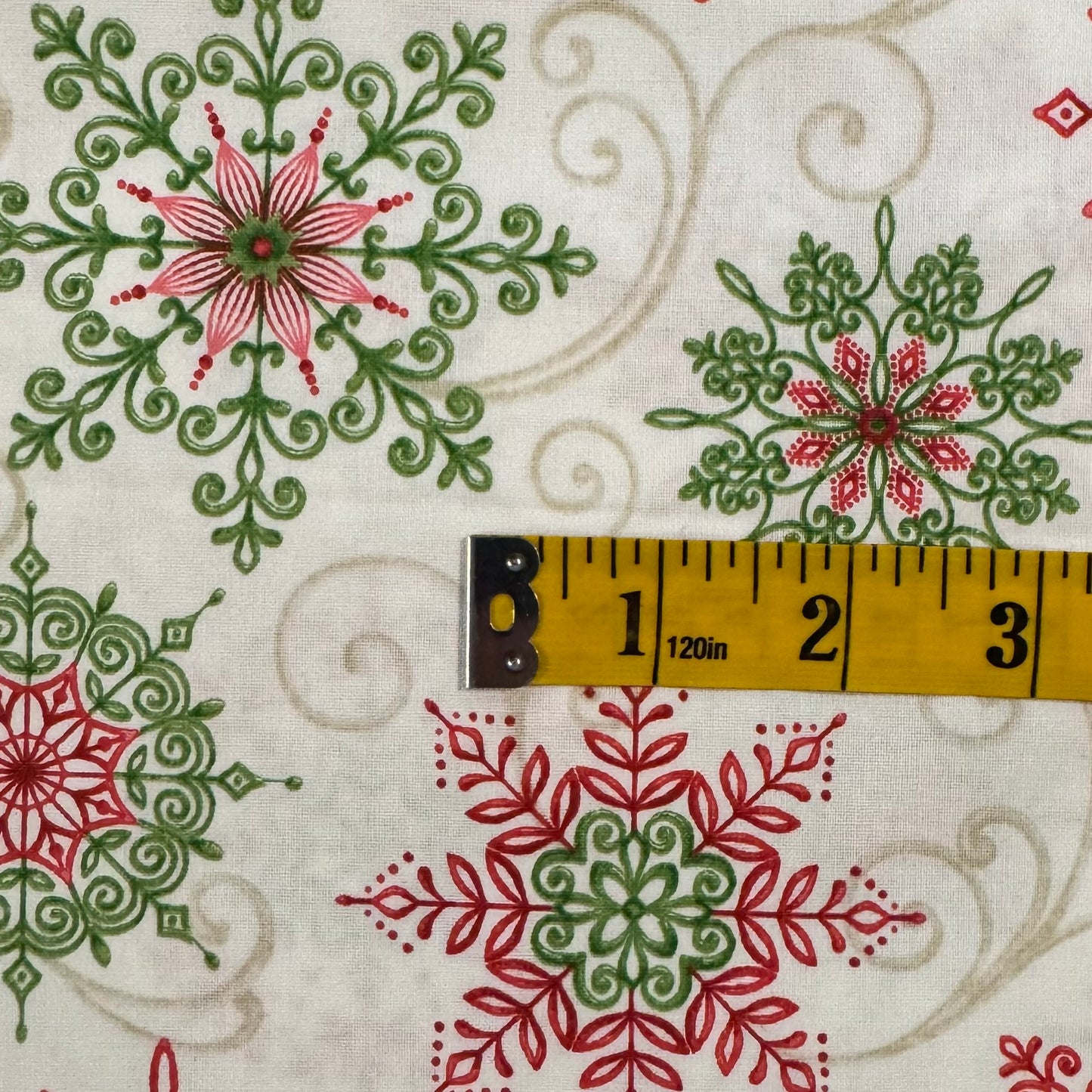 Fancy Snowflakes Cotton: 1 yd