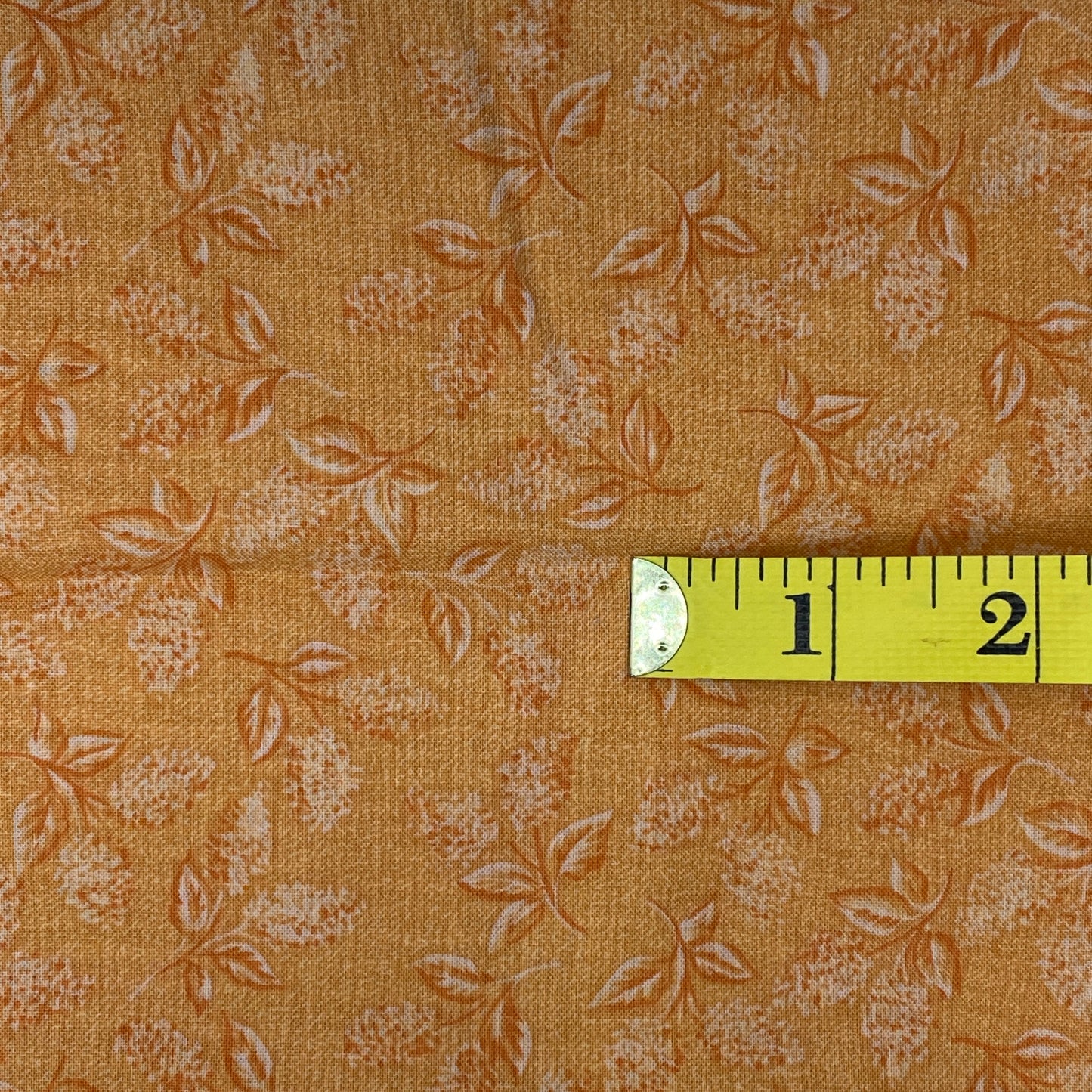 Orange Subtle Floral Cotton: 1 yd