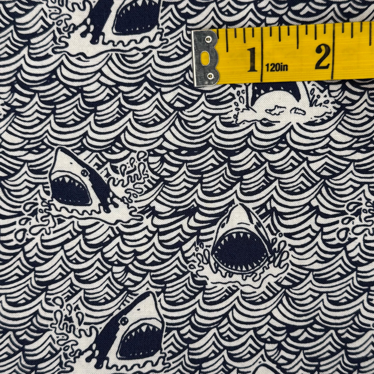 Swimming With Sharks Cotton: 2 yds