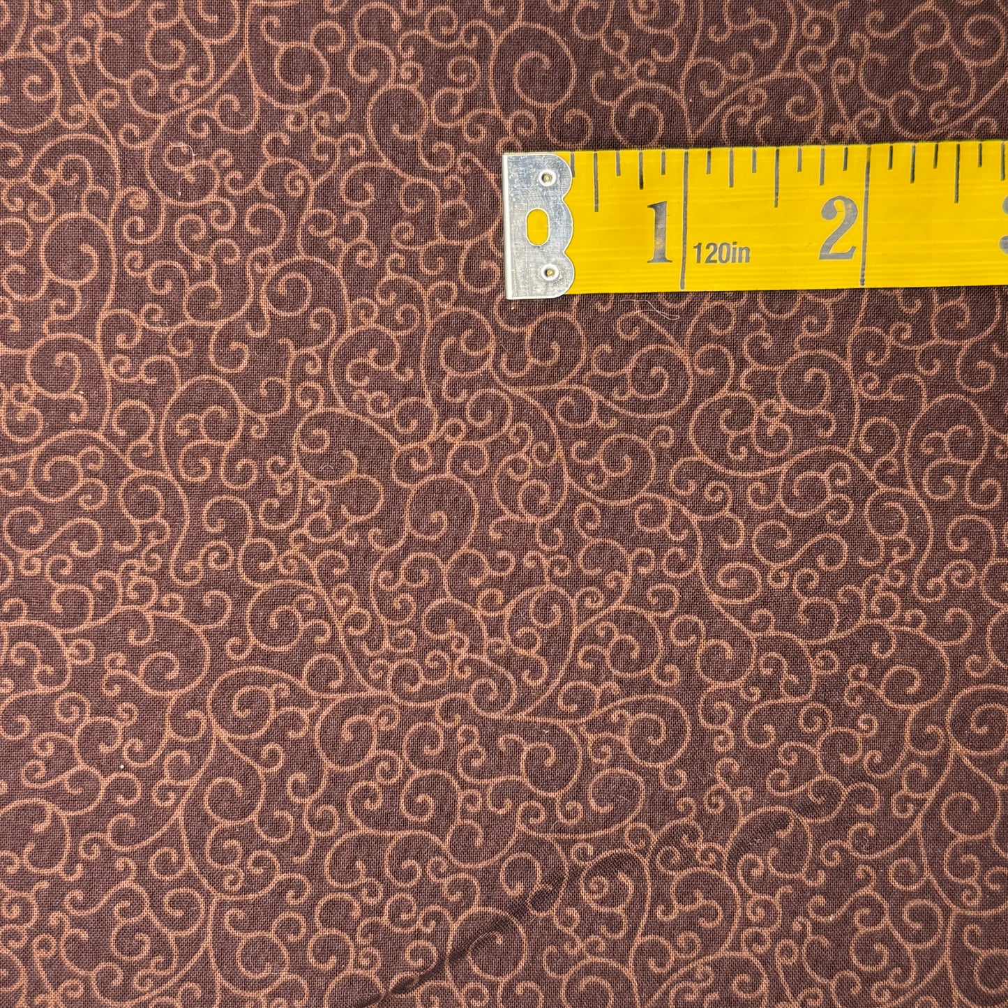 Brown Swirls Cotton: 1.5 yds