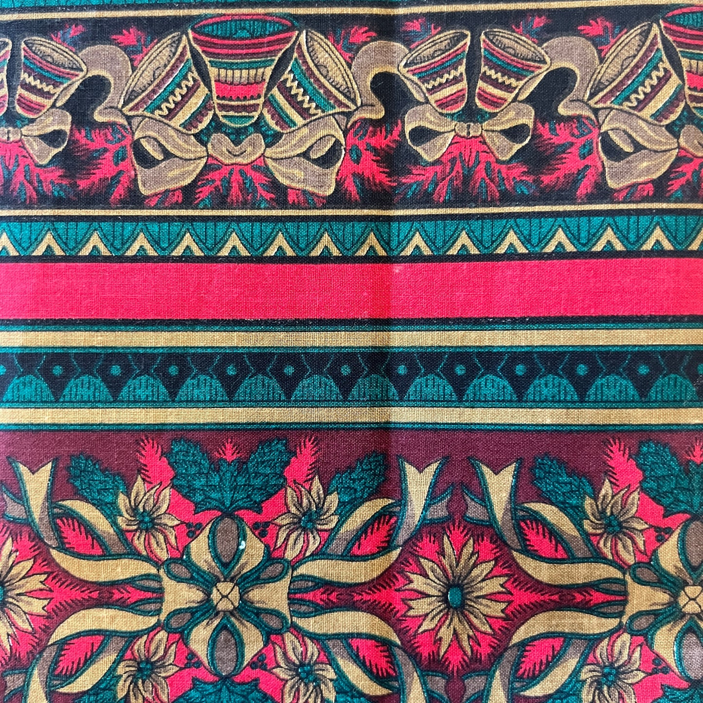 Red & Green Holiday Stripes Cotton: 2.5 yds