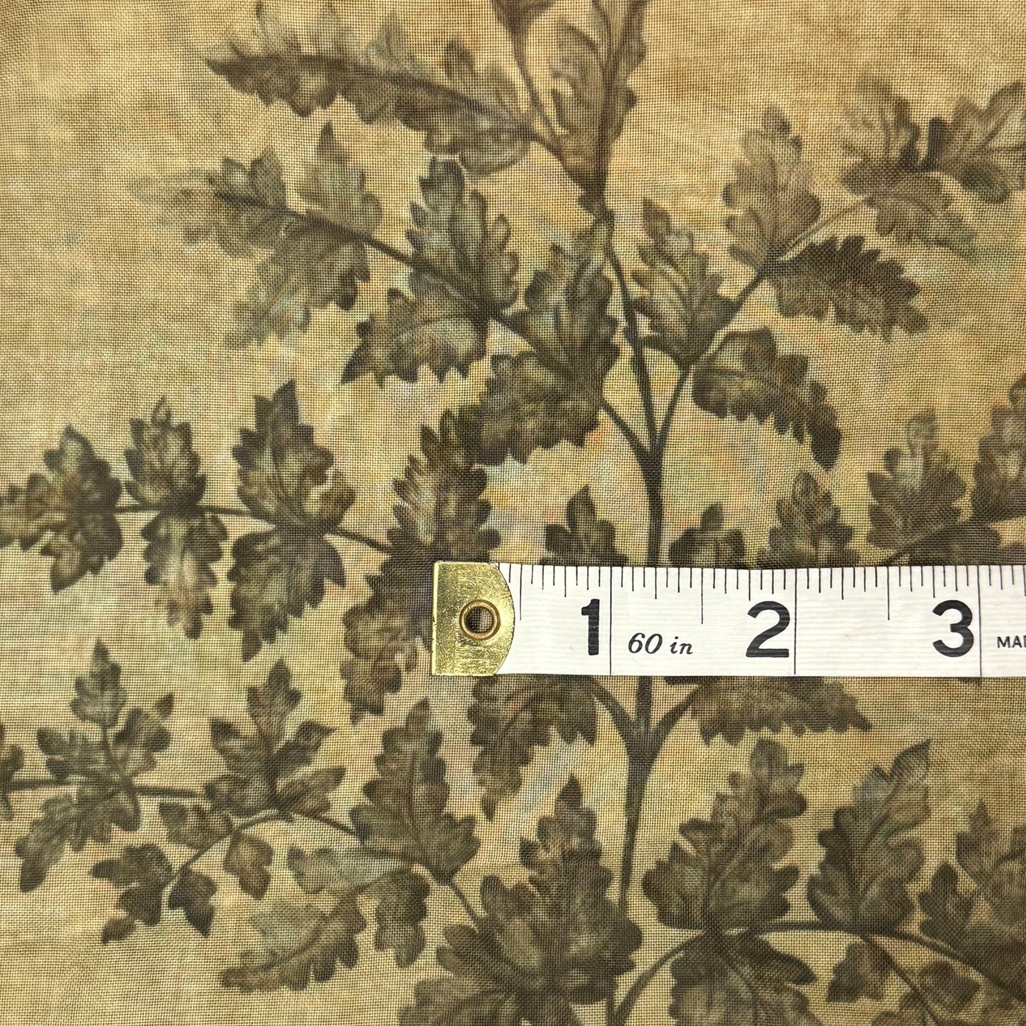 Sheer Multicolor Floral/Scrolls Poly: 6 yds