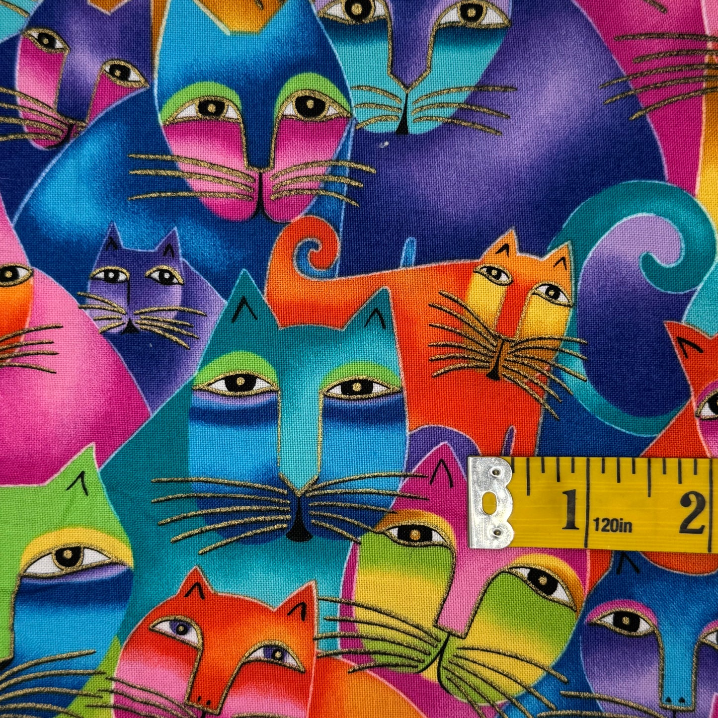 Laurel Birch-Like Felines Cotton Blend: 1 yd