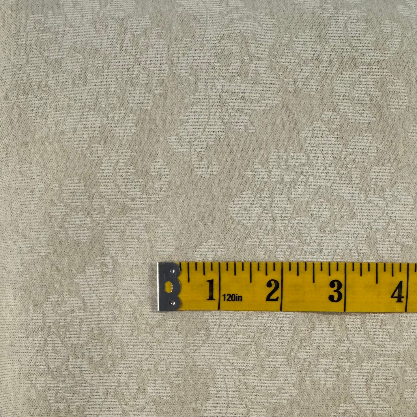 Cream Subtle Floral Stretch Jersey Knit: 4.5 yds