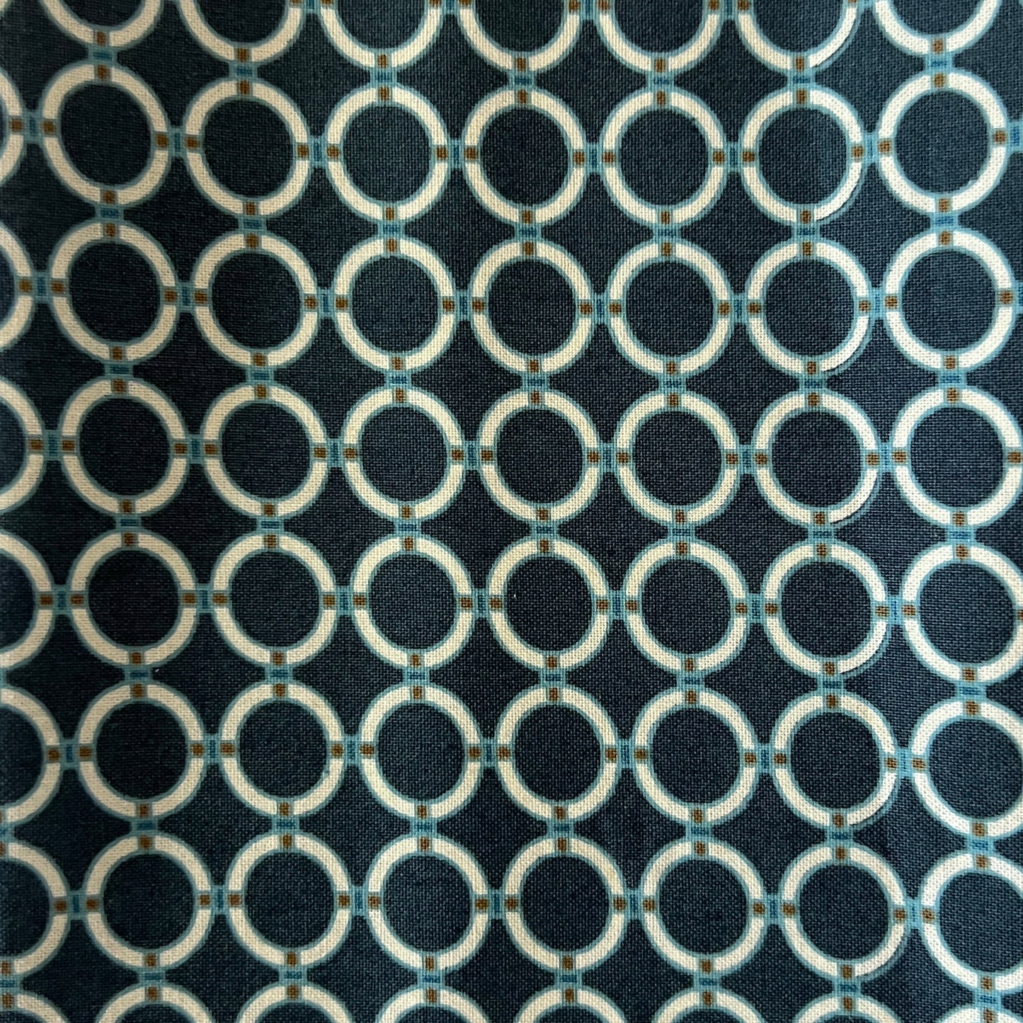 Blue & White Circles Cotton: 1 yd