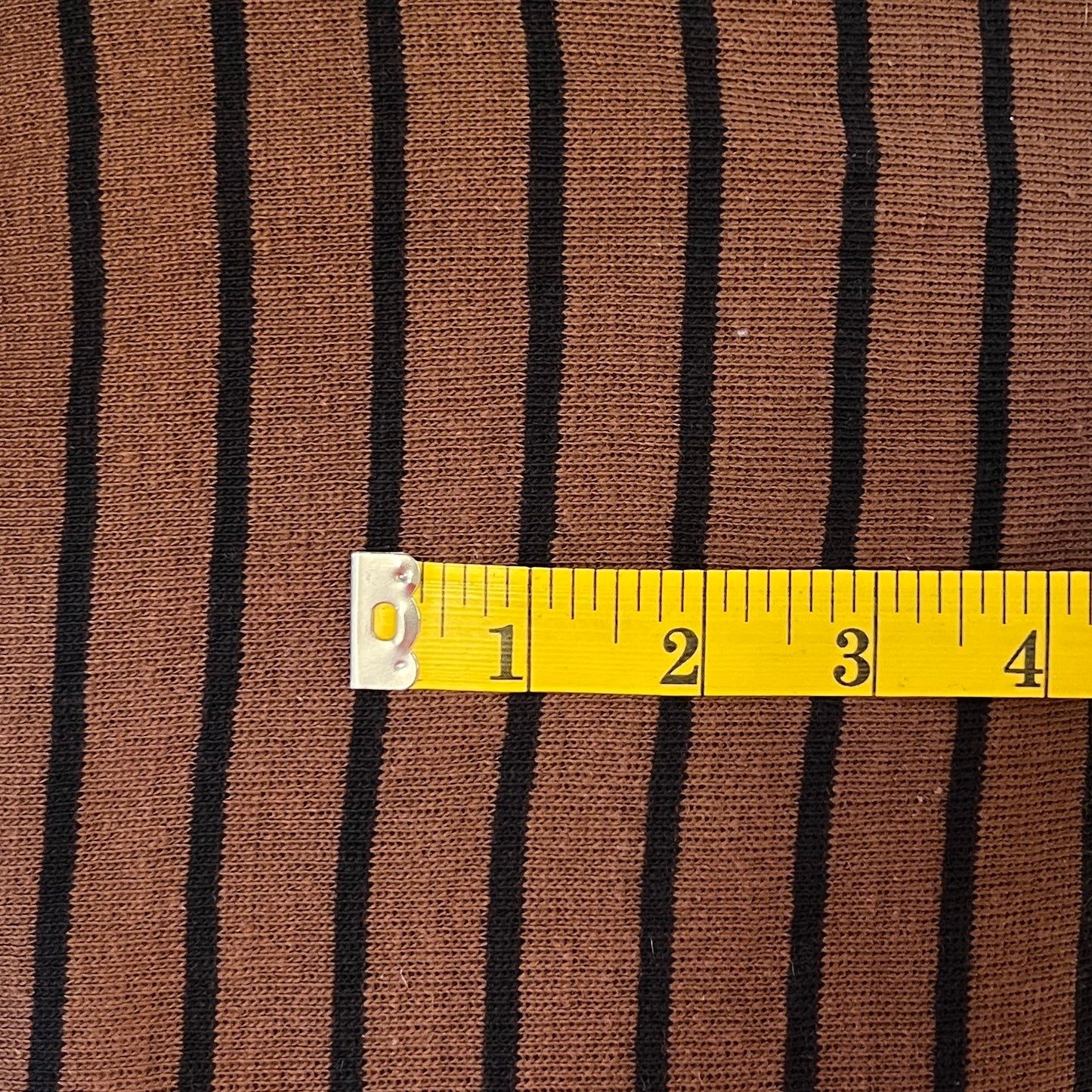 Brown With Black Stripe Knit: 3 yds