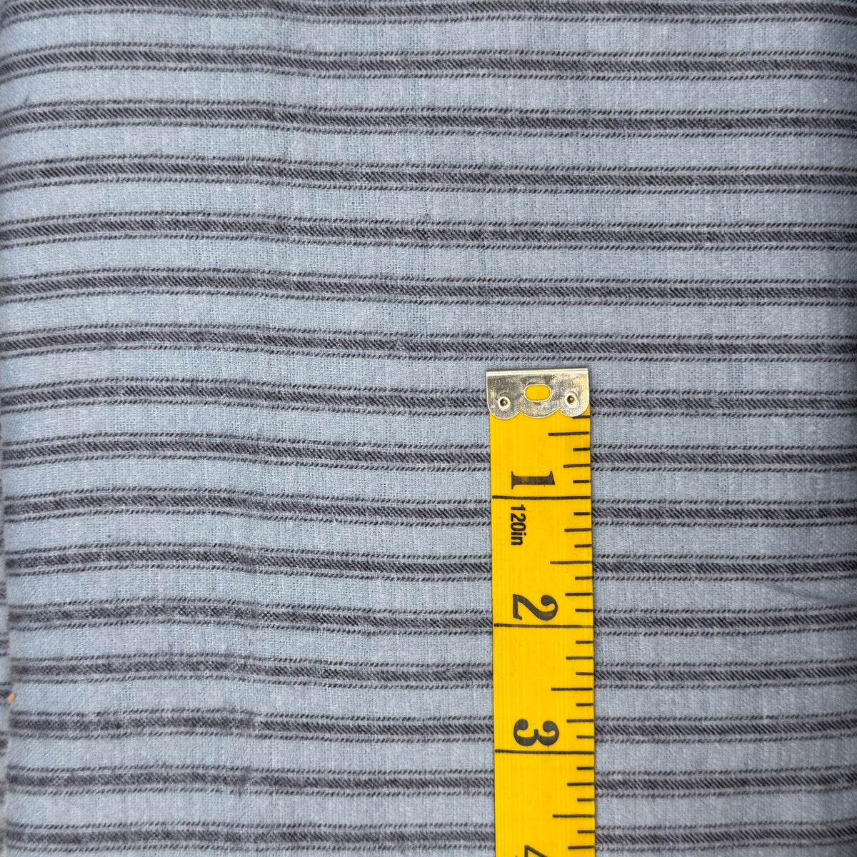 Light Blue With Dark Blue Stripes Flannel: 2 yds