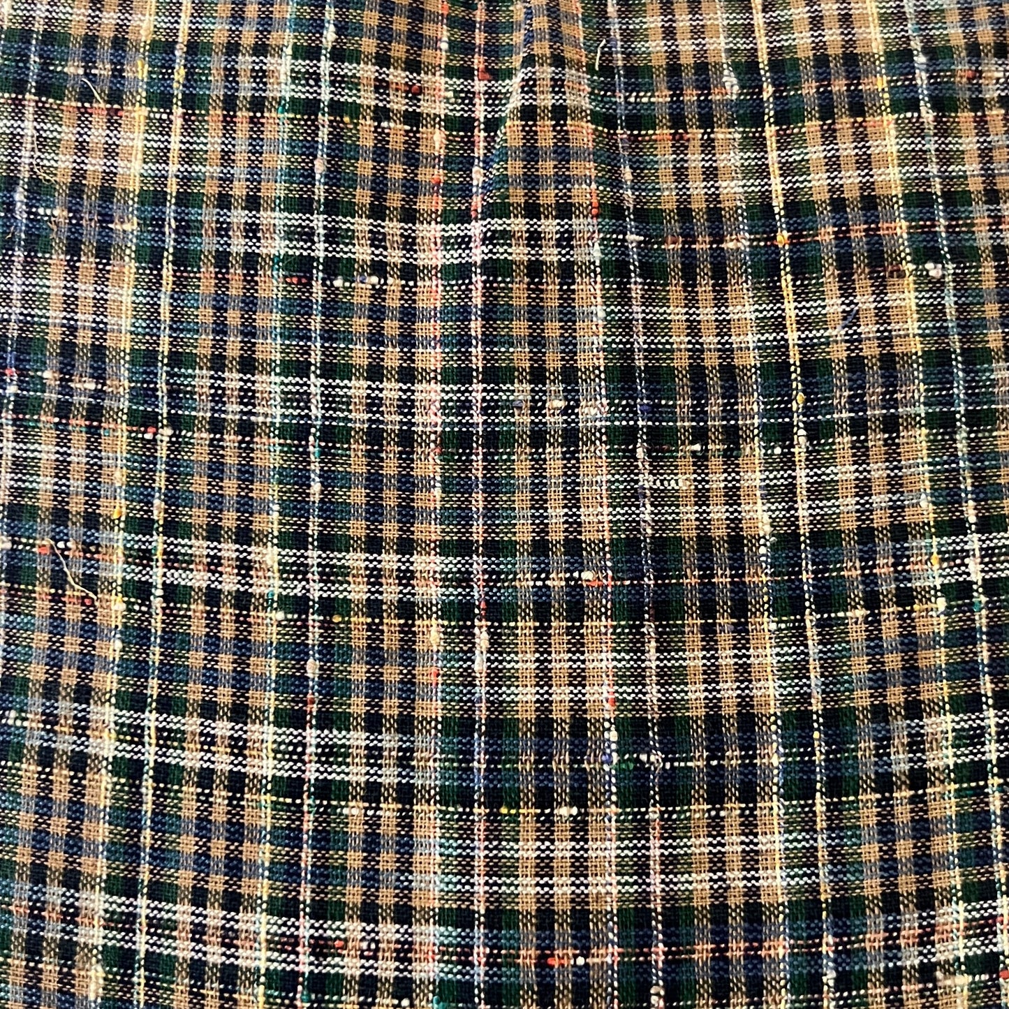 Blue, Green & Gold Plaid Upholstery: 6 yds