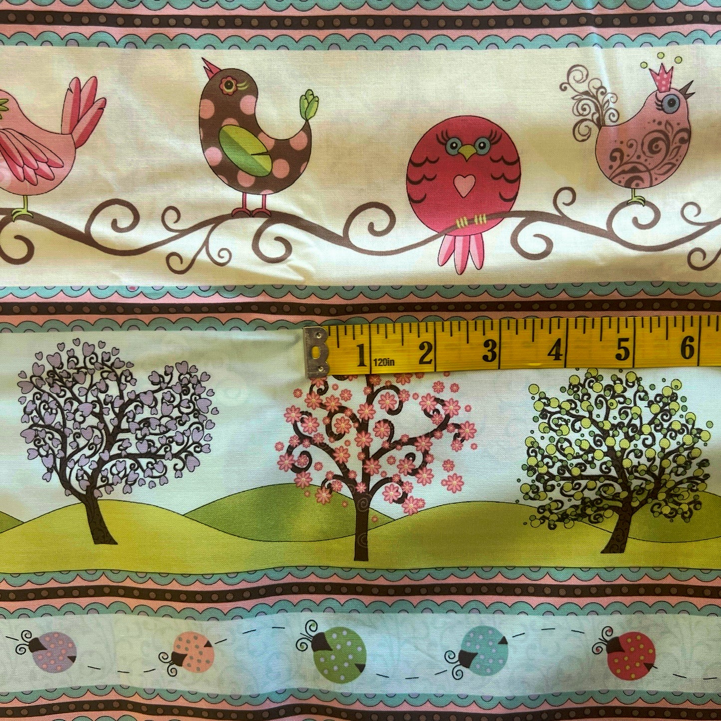 Birds, Ladybugs & Trees Cotton: 3 yds