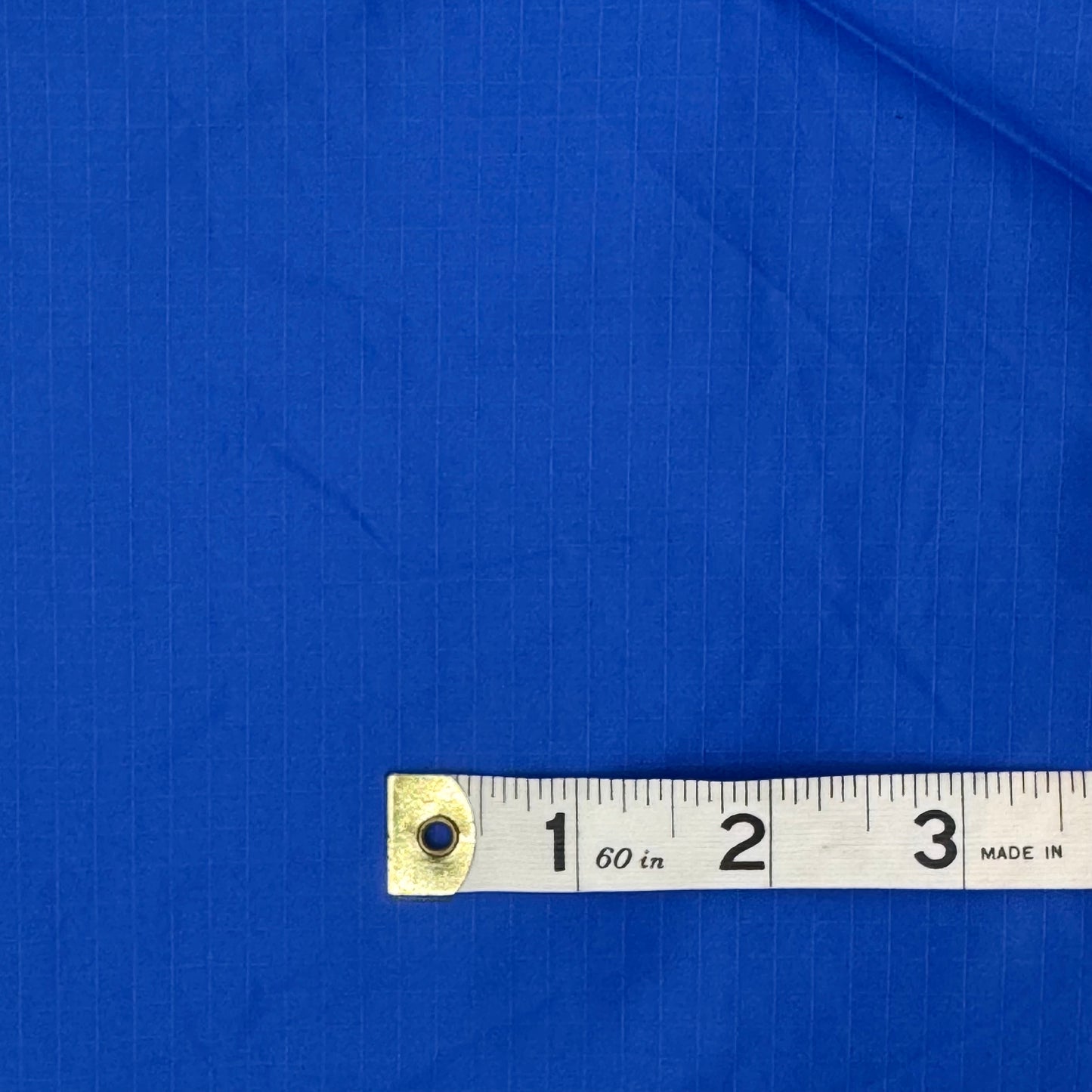 Lightweight Blue Windowpane Check Poly: 1.5 yds