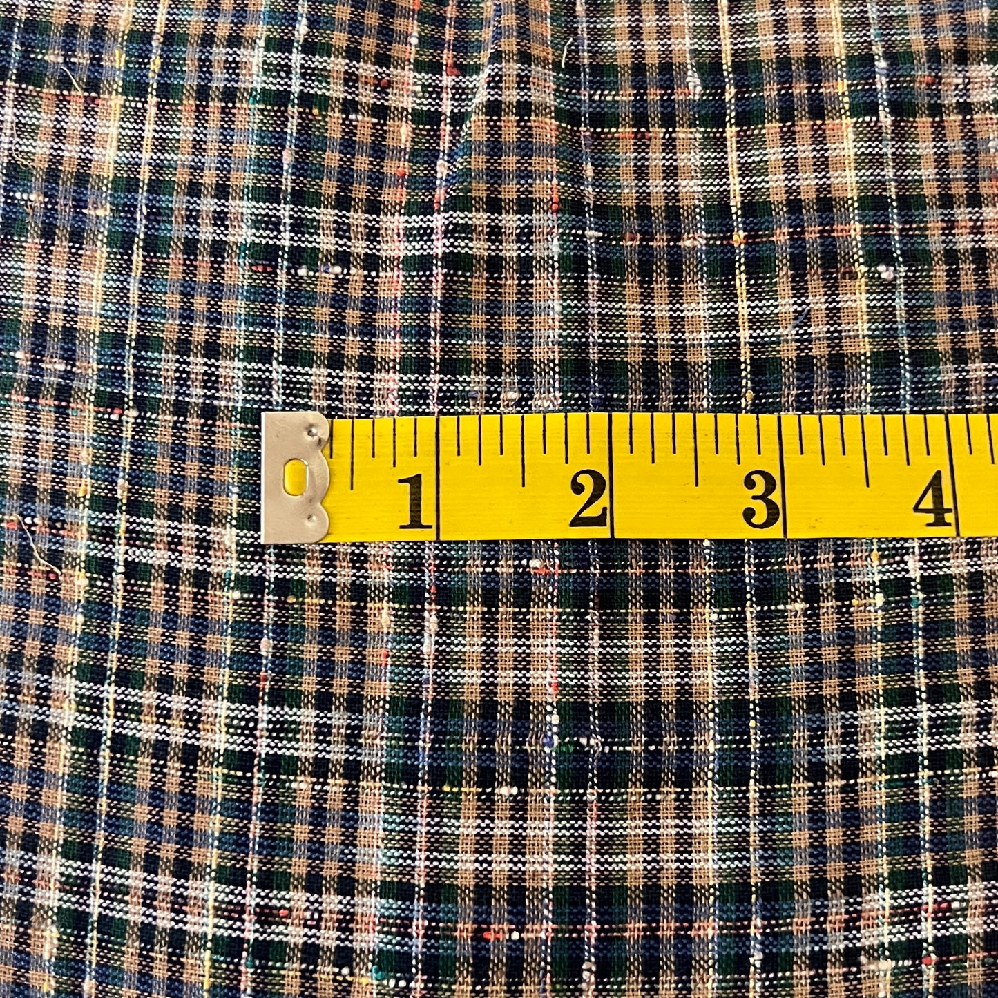 Blue, Green & Gold Plaid Upholstery: 6 yds
