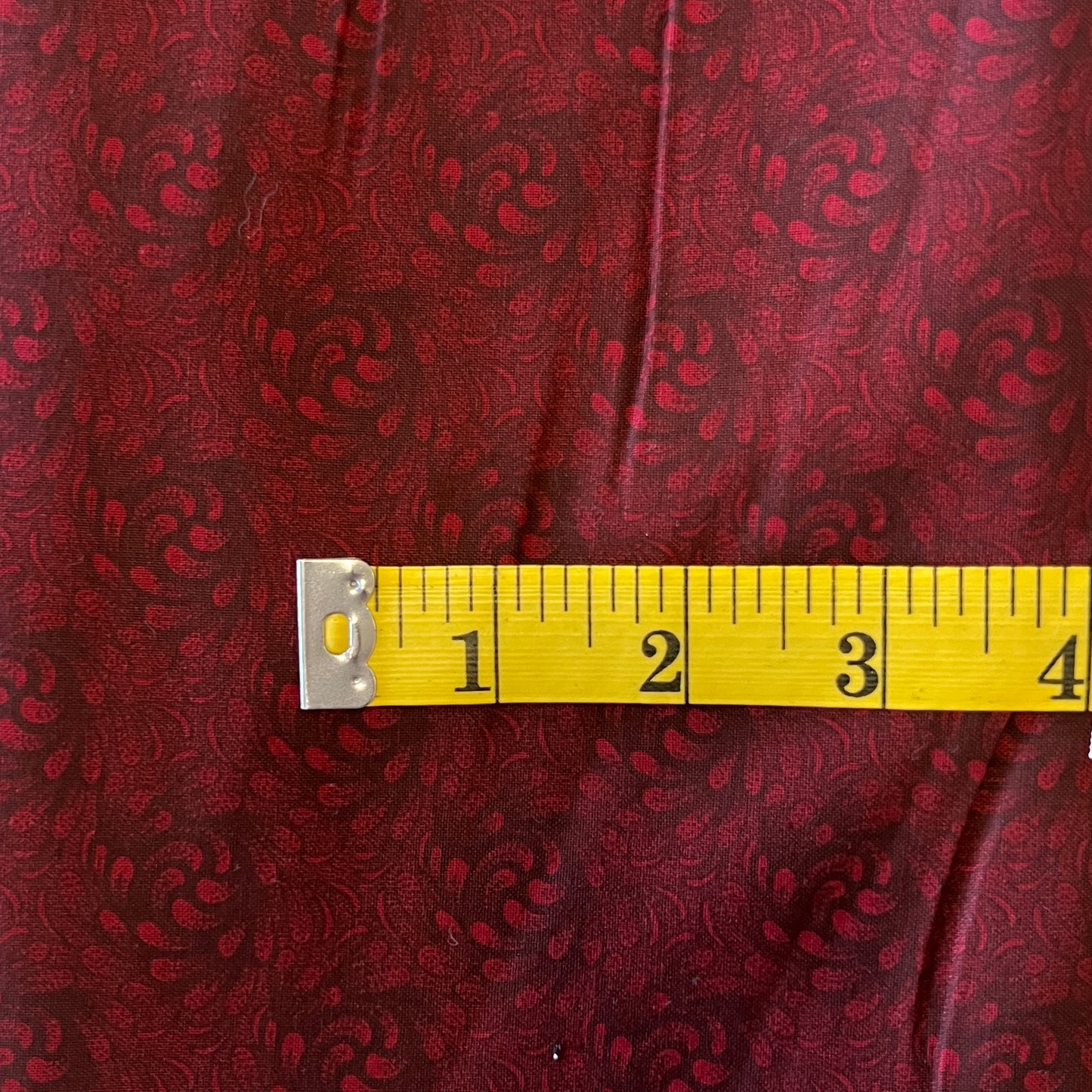 Red Waves Cotton: 2 yds
