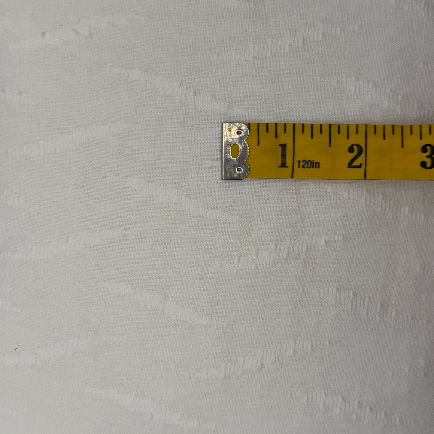 White With Embroidered Lightning Bolts Cotton Blend: 2 yds