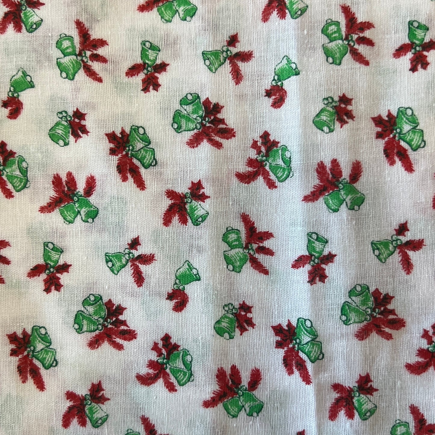 Green Bells & Bows Cotton: 2 yds