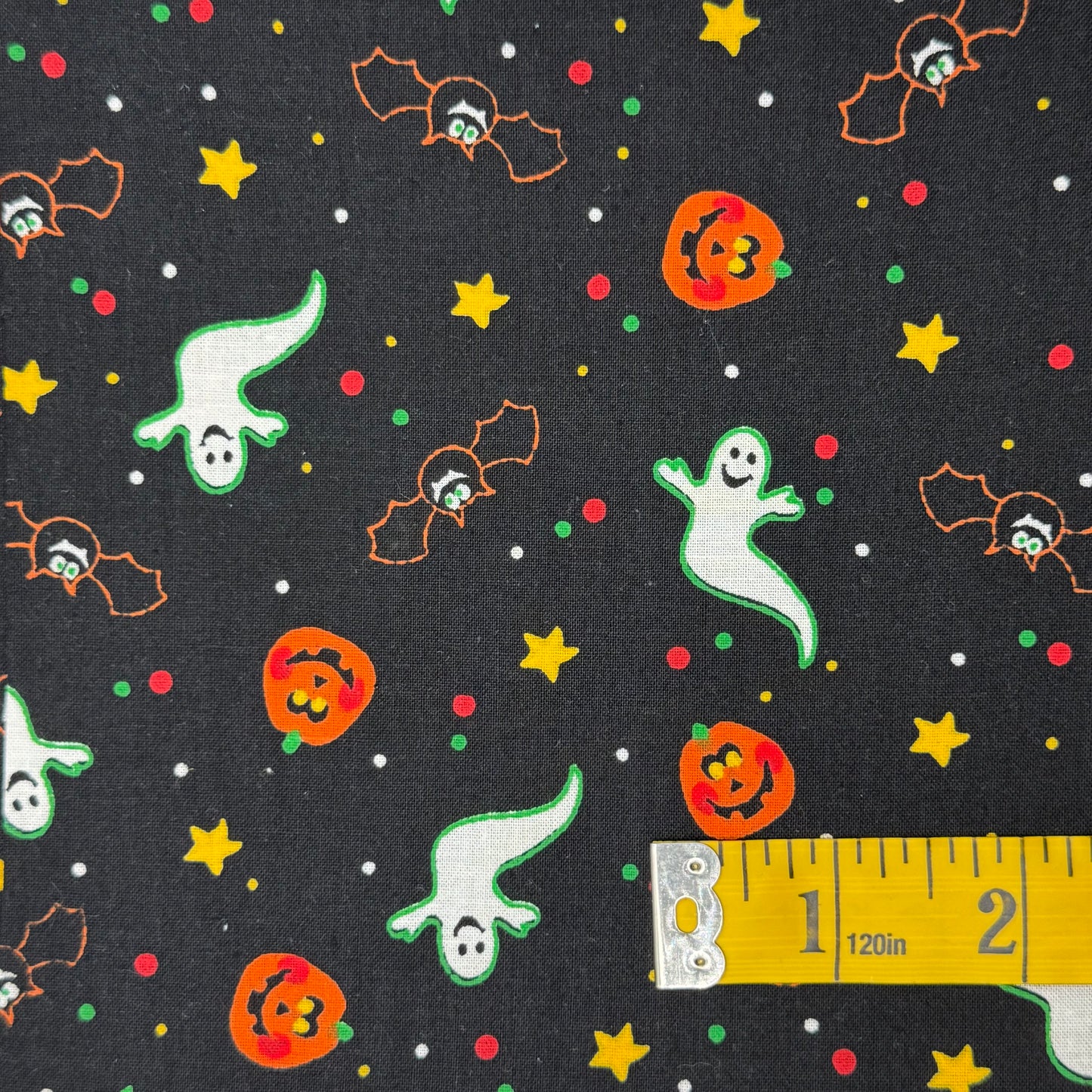 Ghosts, Bats & Pumpkins Cotton: 1.75 yds