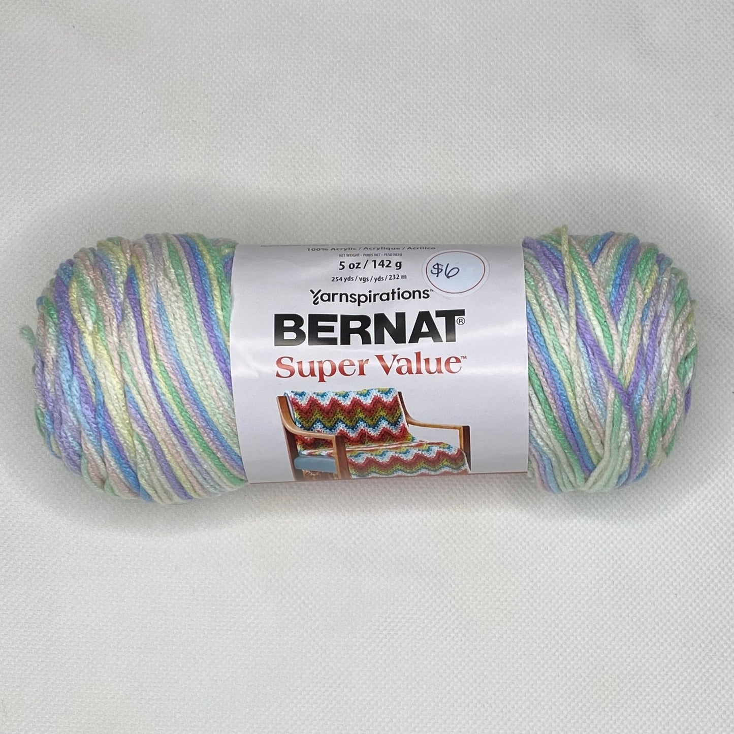 Bernat Super Value Yarn in Twinkle: 6 Skeins